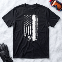 American Flag Snowboard Vintage - T-Shirt