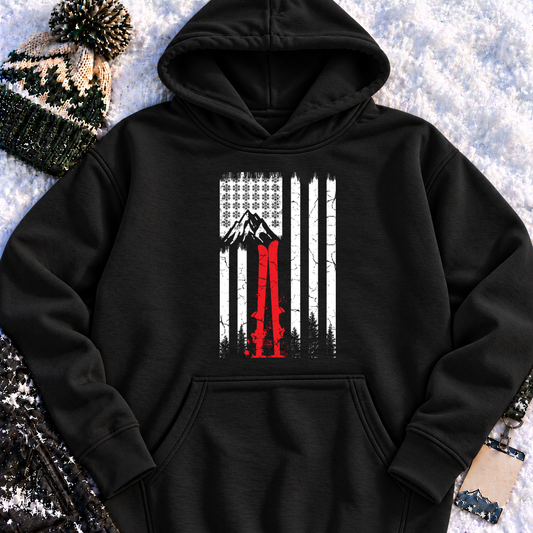 Vintage Ski Flag – Hoodie
