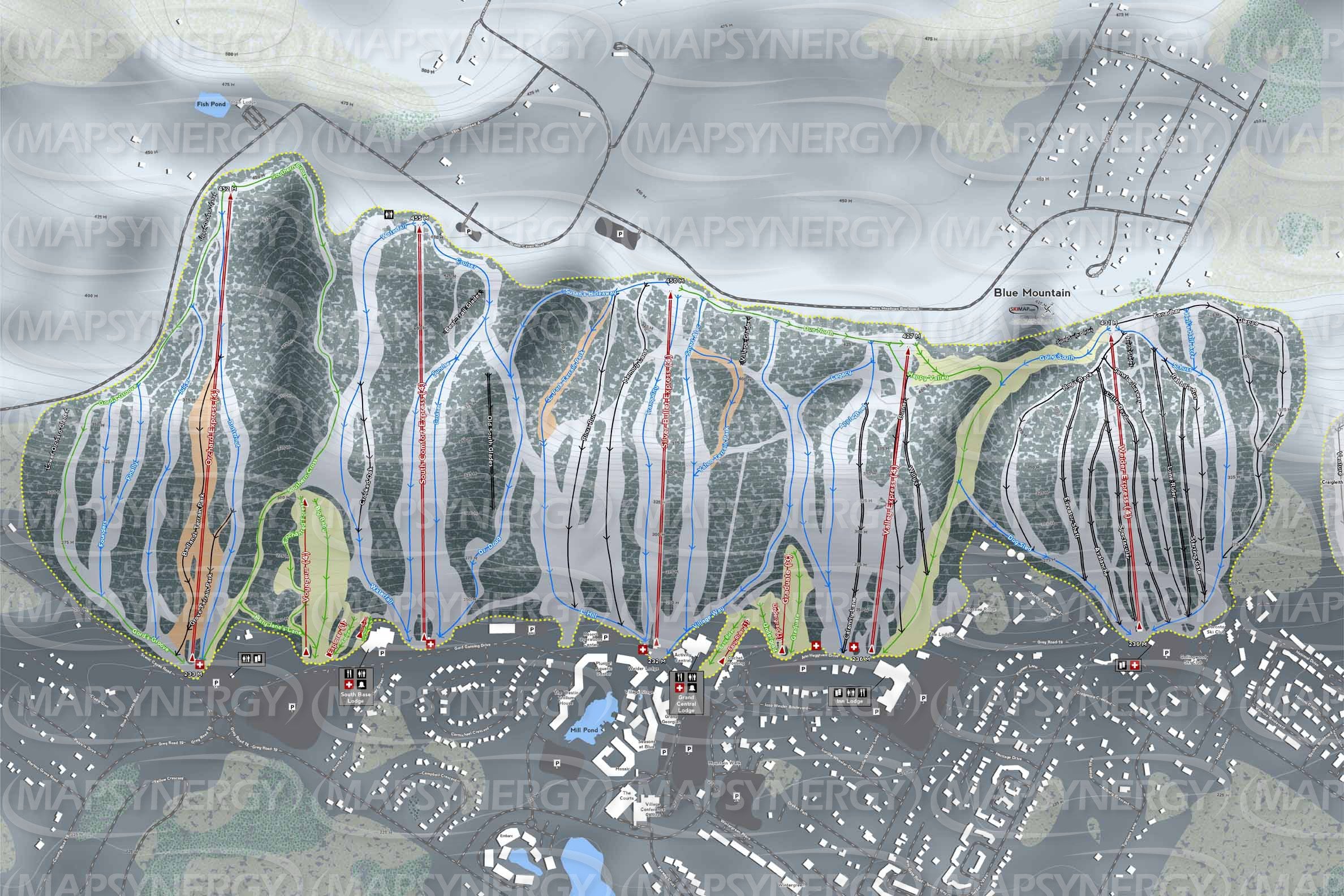 Blue Mountain trail map