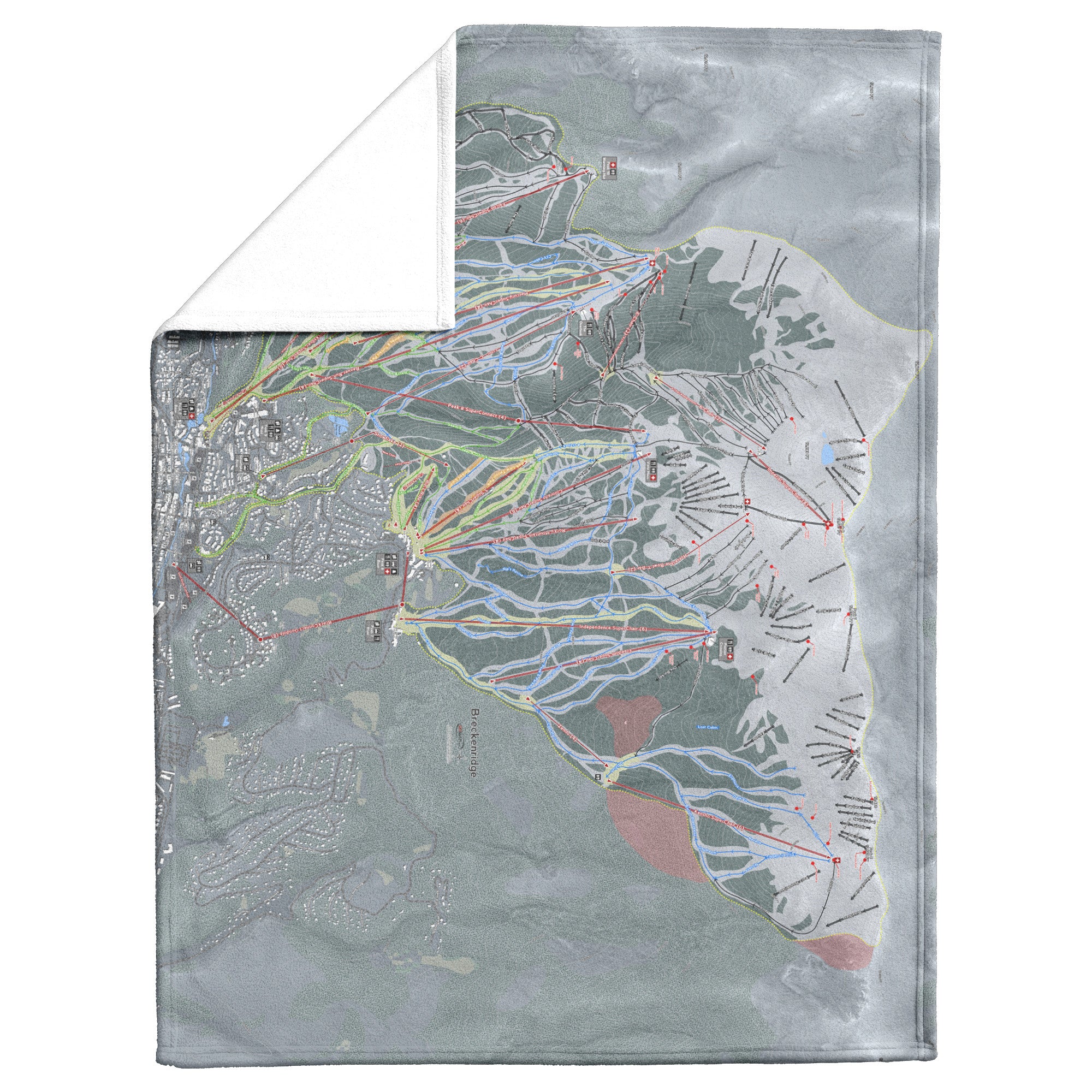 Breckenridge, Colorado Ski Resort Map Blanket
