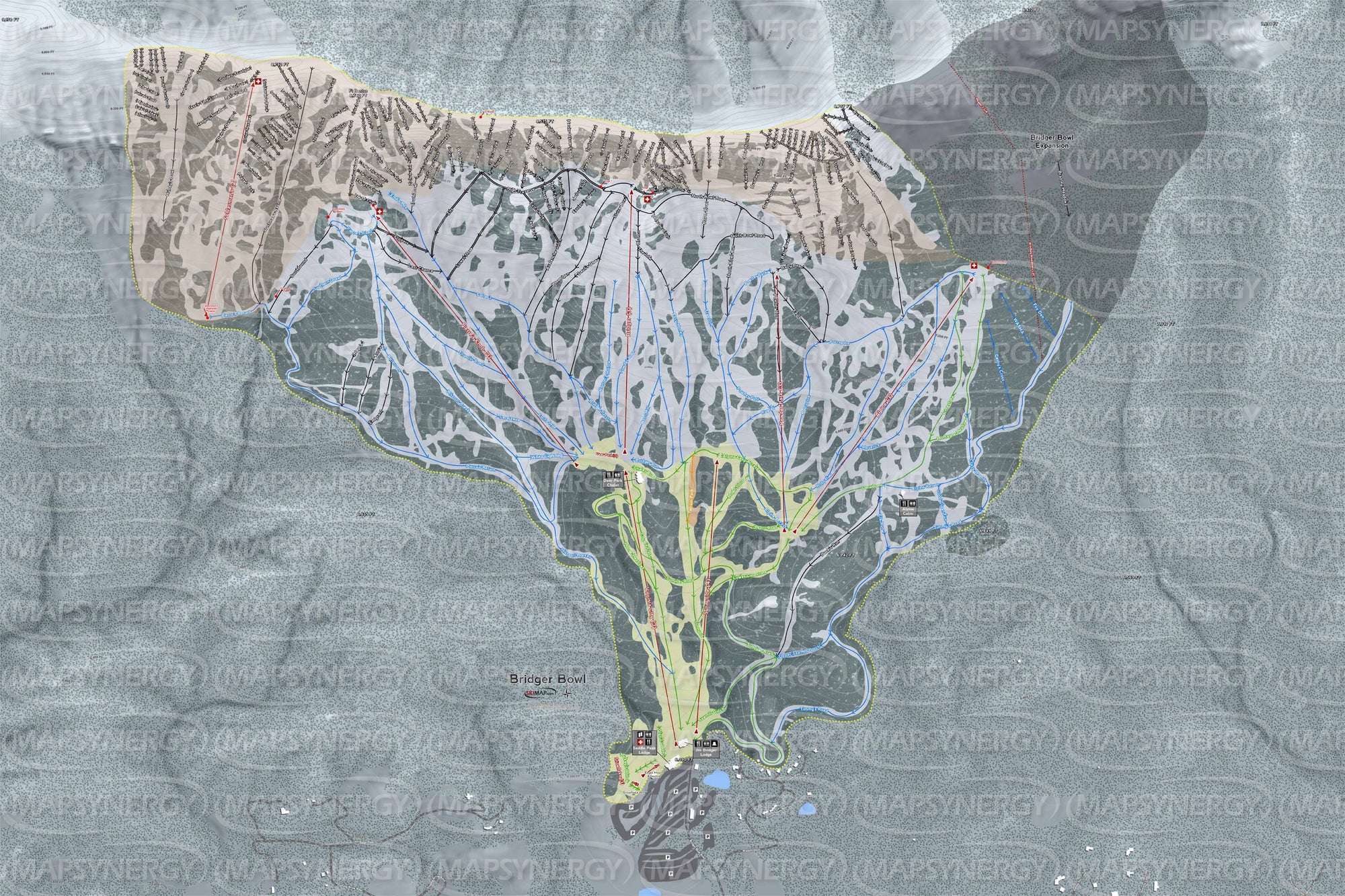 Bridger Bowl trail map