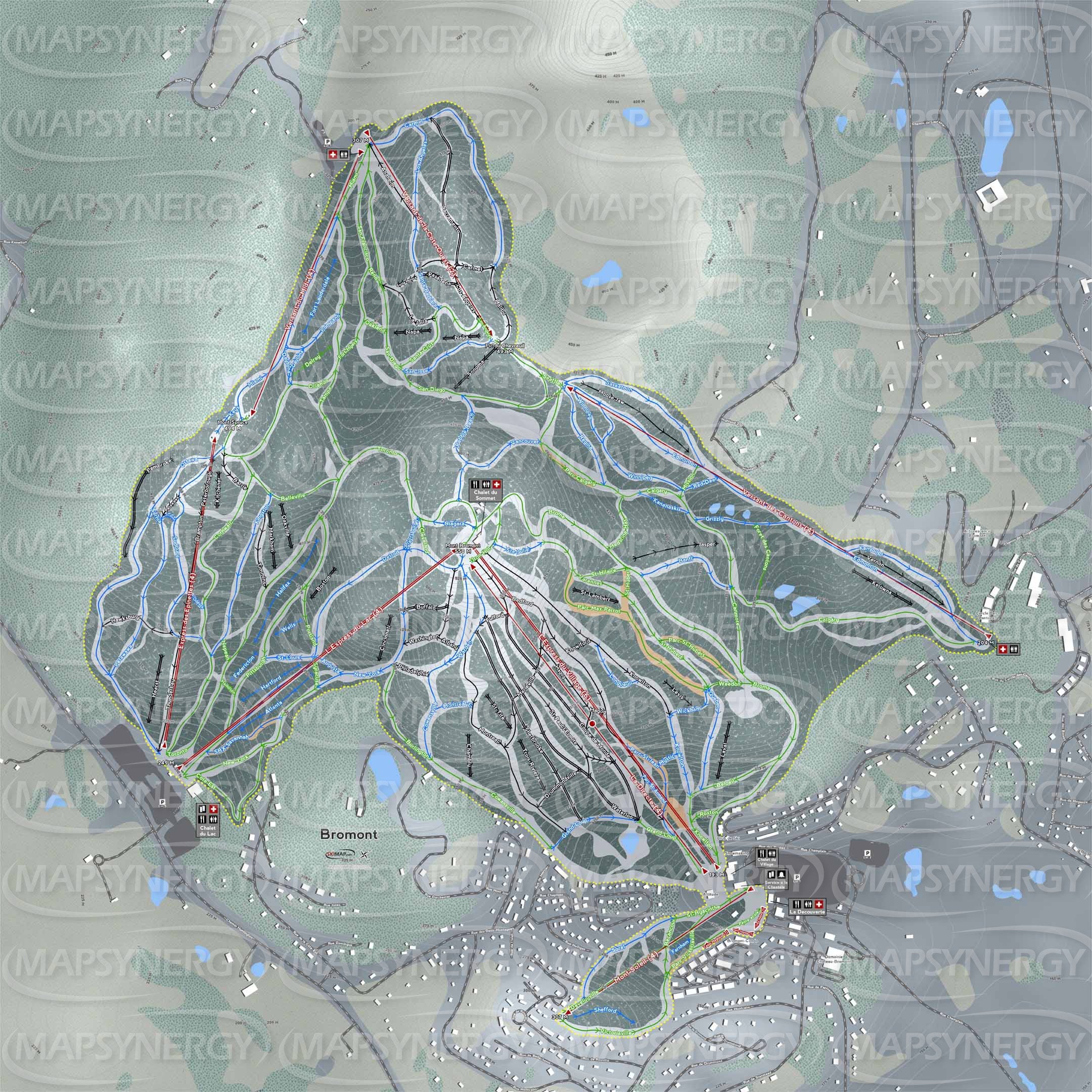 Bromont trail map