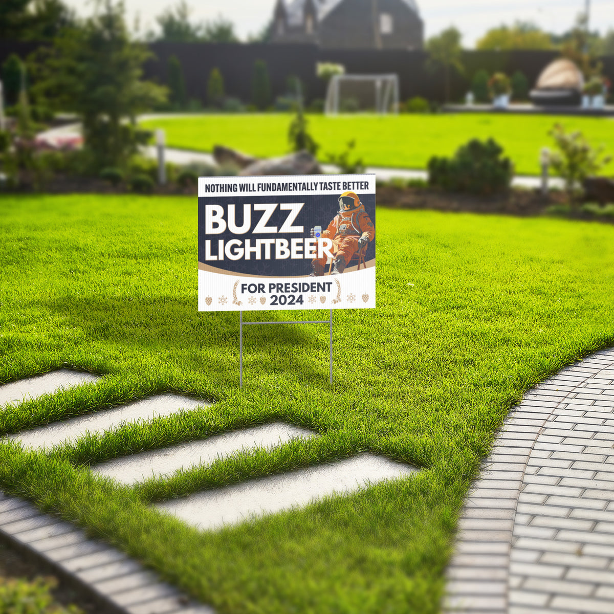Buzz Lightbeer For President 2024 Yard Sign