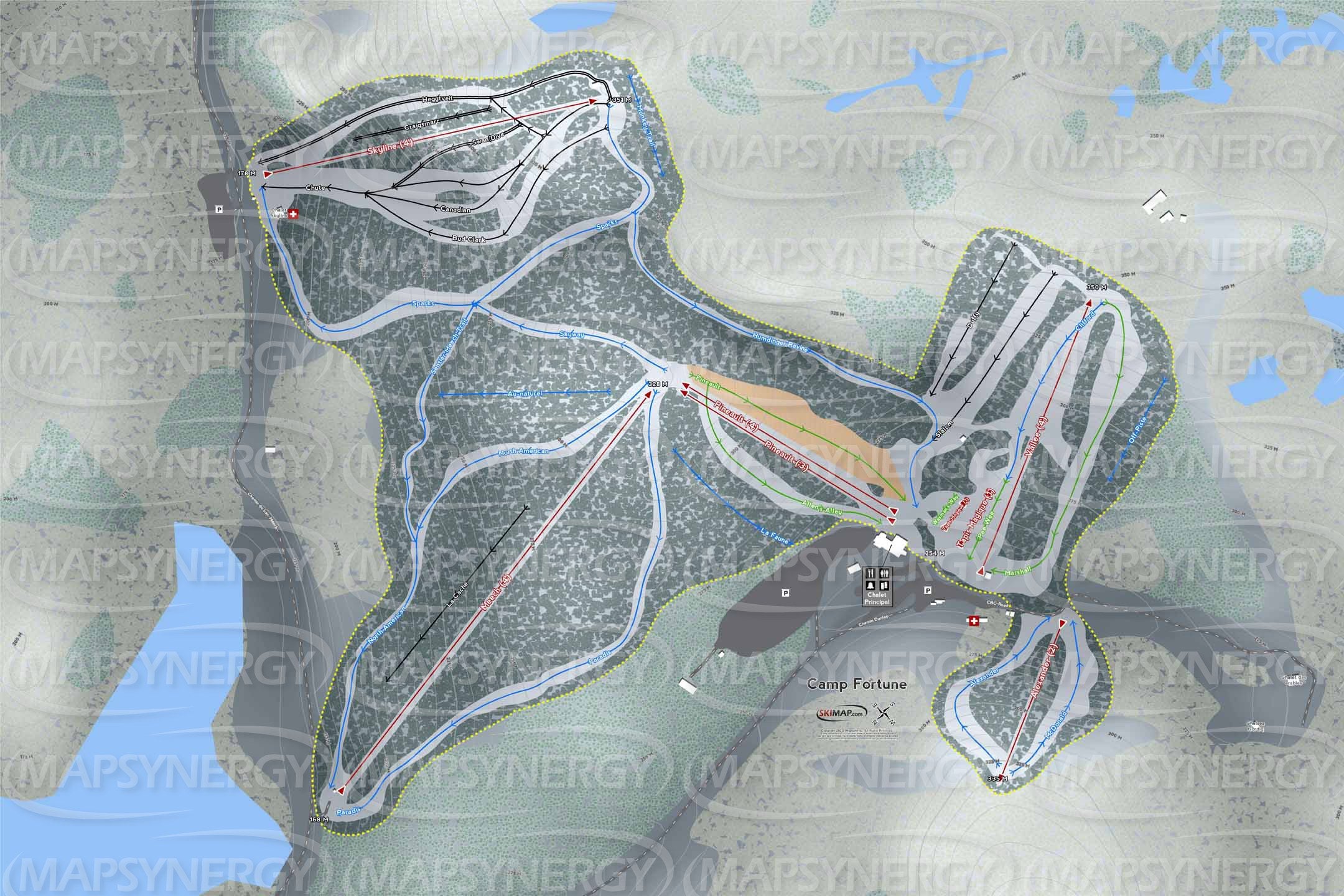 Camp Fortune trail map