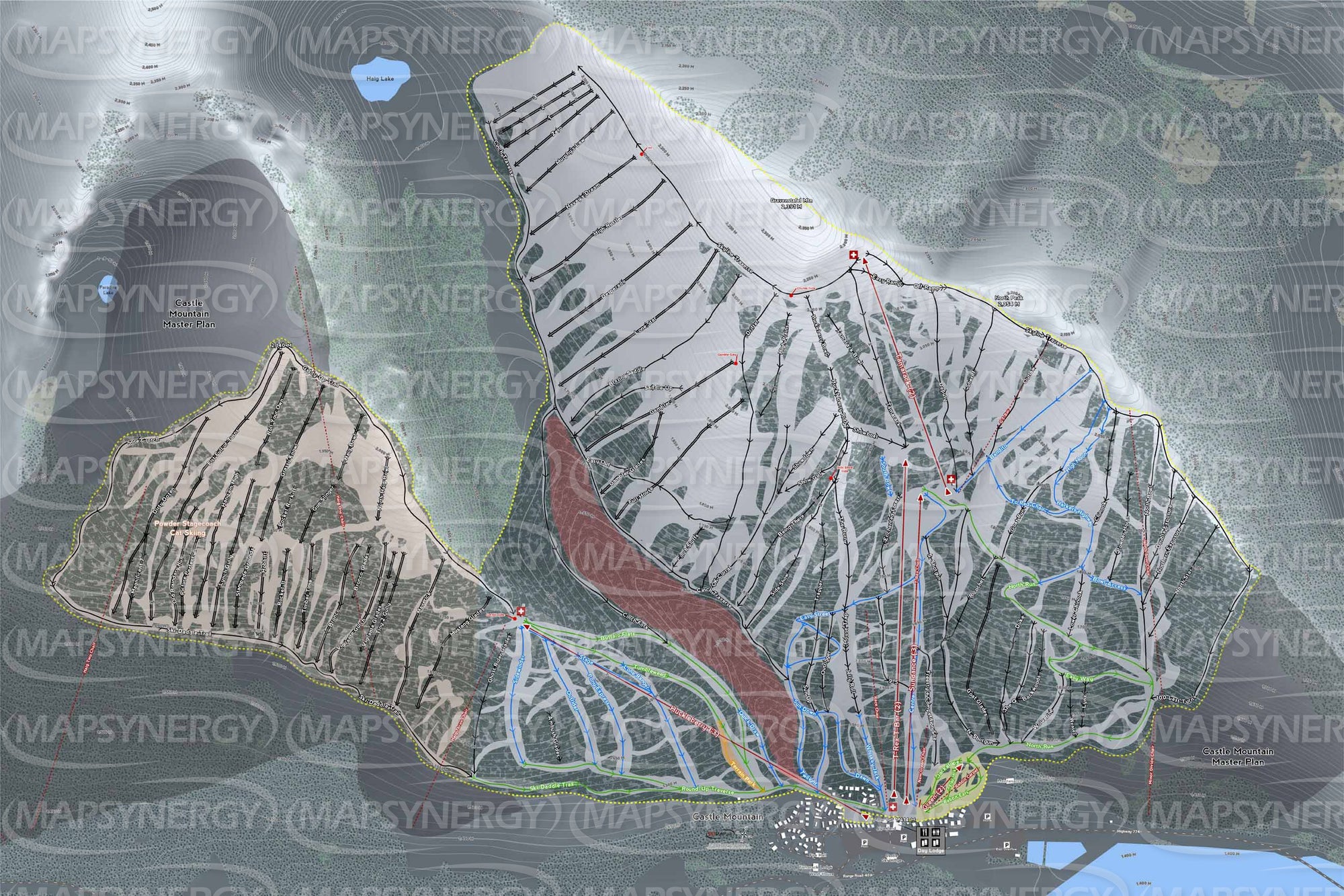 Castle Mountain trail map