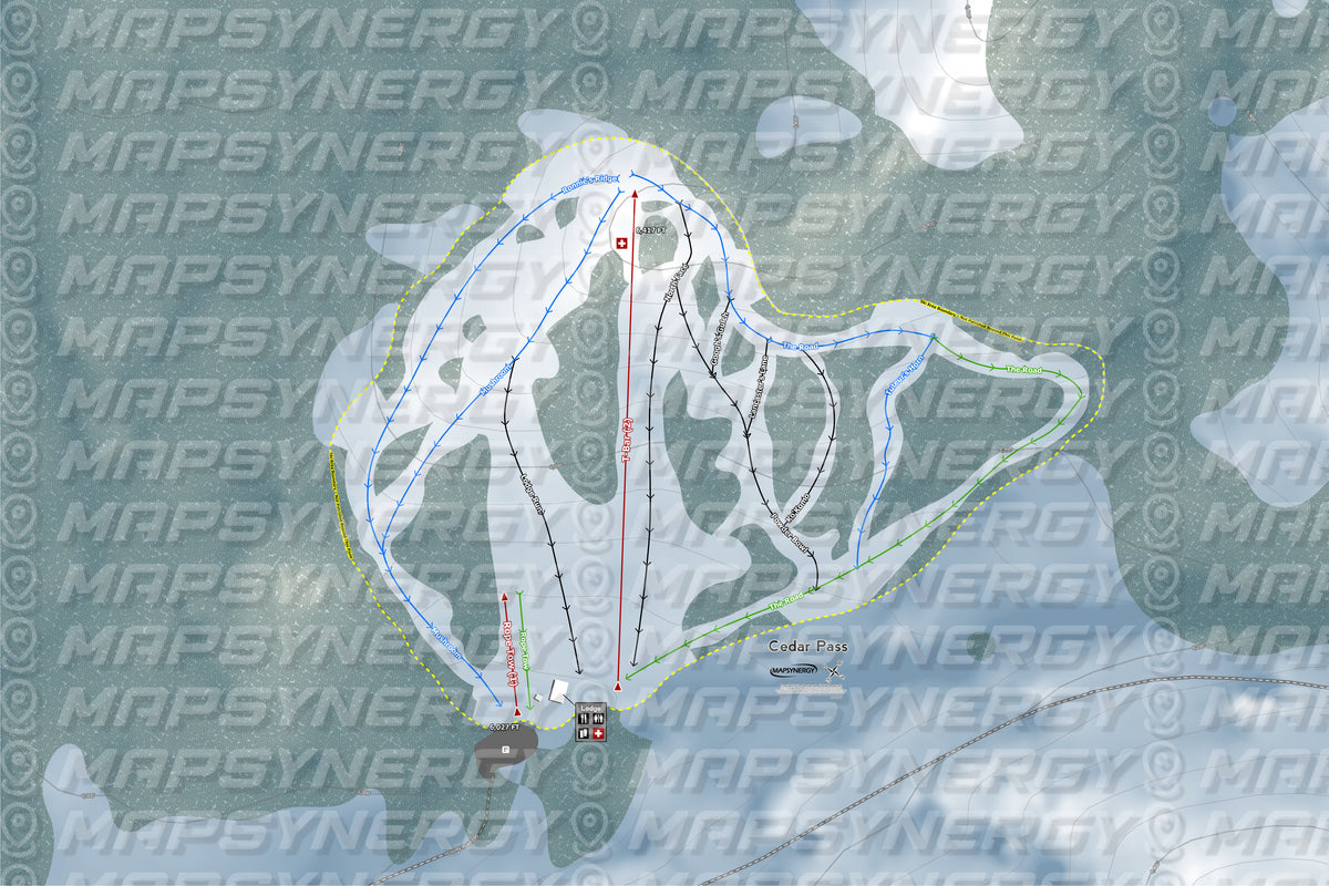 Cedar Pass trail map
