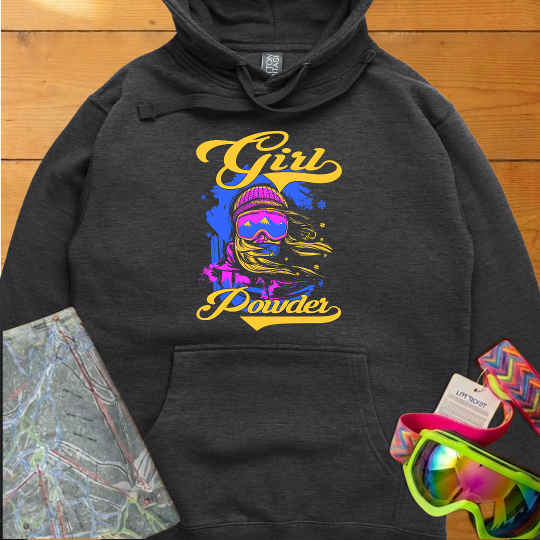 Girl Powder Ski & Snowboard Graphic Hoodie
