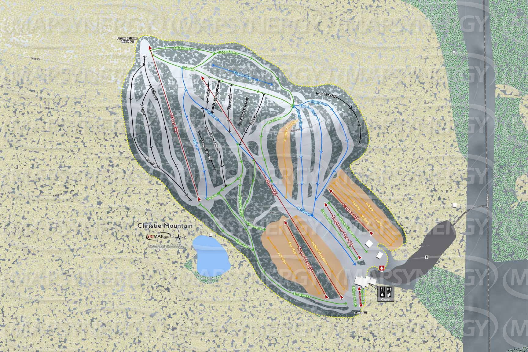 Christie Mountain trail map
