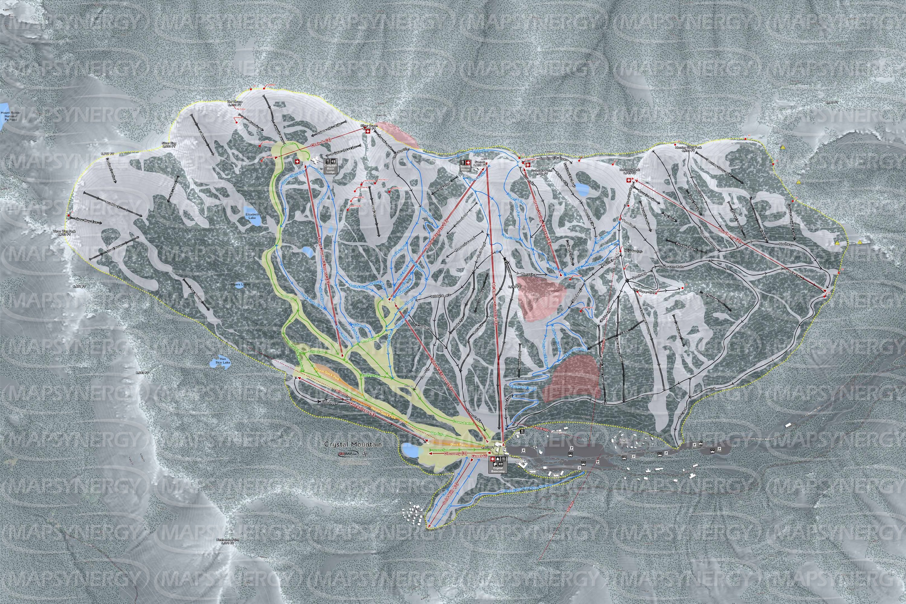 Crystal Mountain trail map