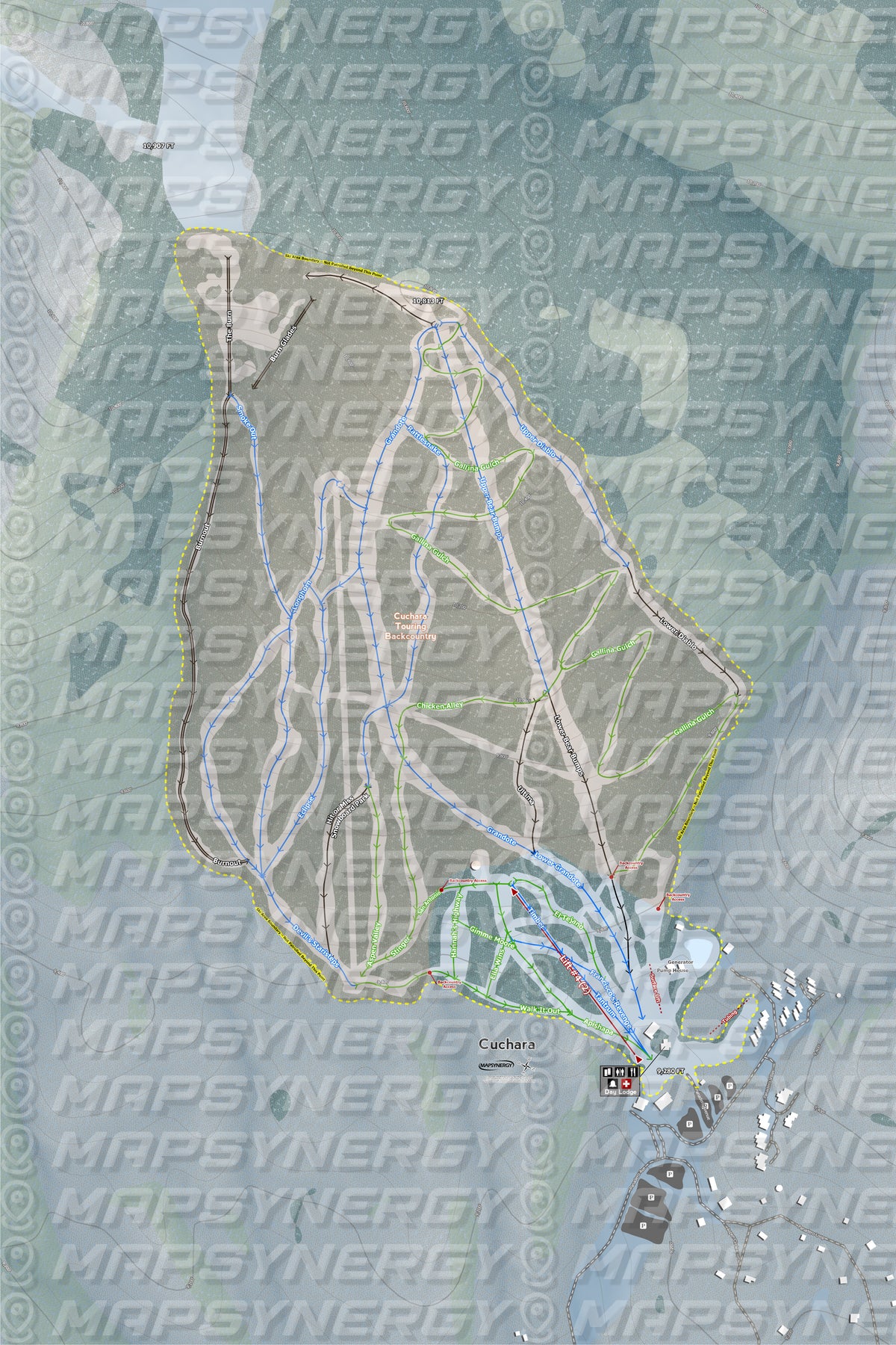 Cuchara Mountain trail map
