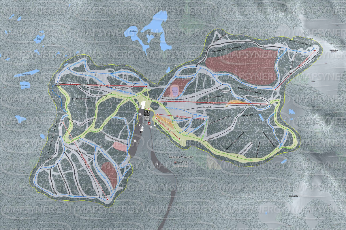 Cypress Mountain trail map
