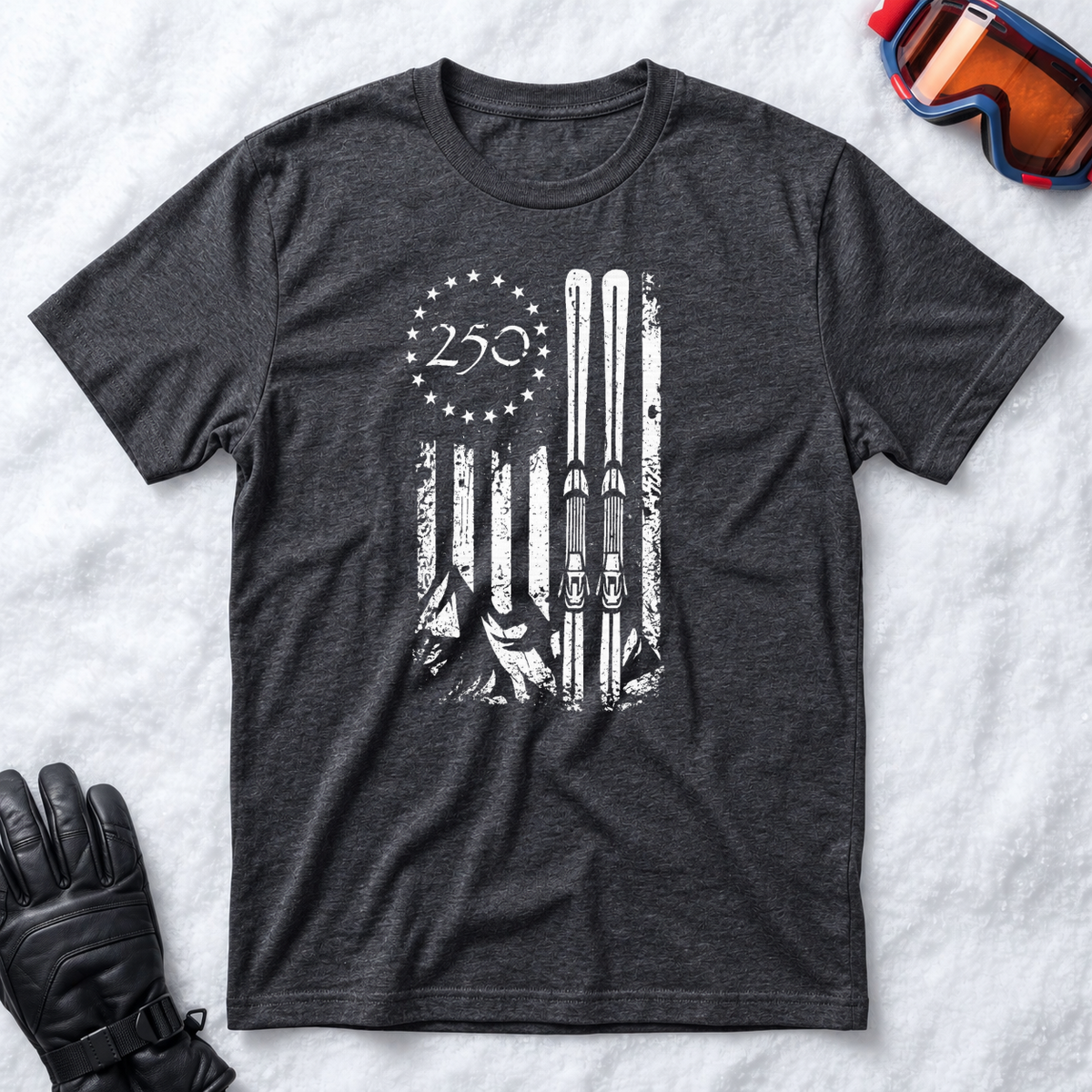 USA 250 Ski Flag – T-Shirt