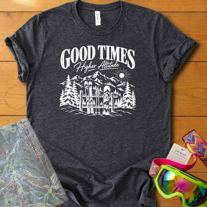 Good Times Higher Altitude Vintage Ski Graphic T-Shirt