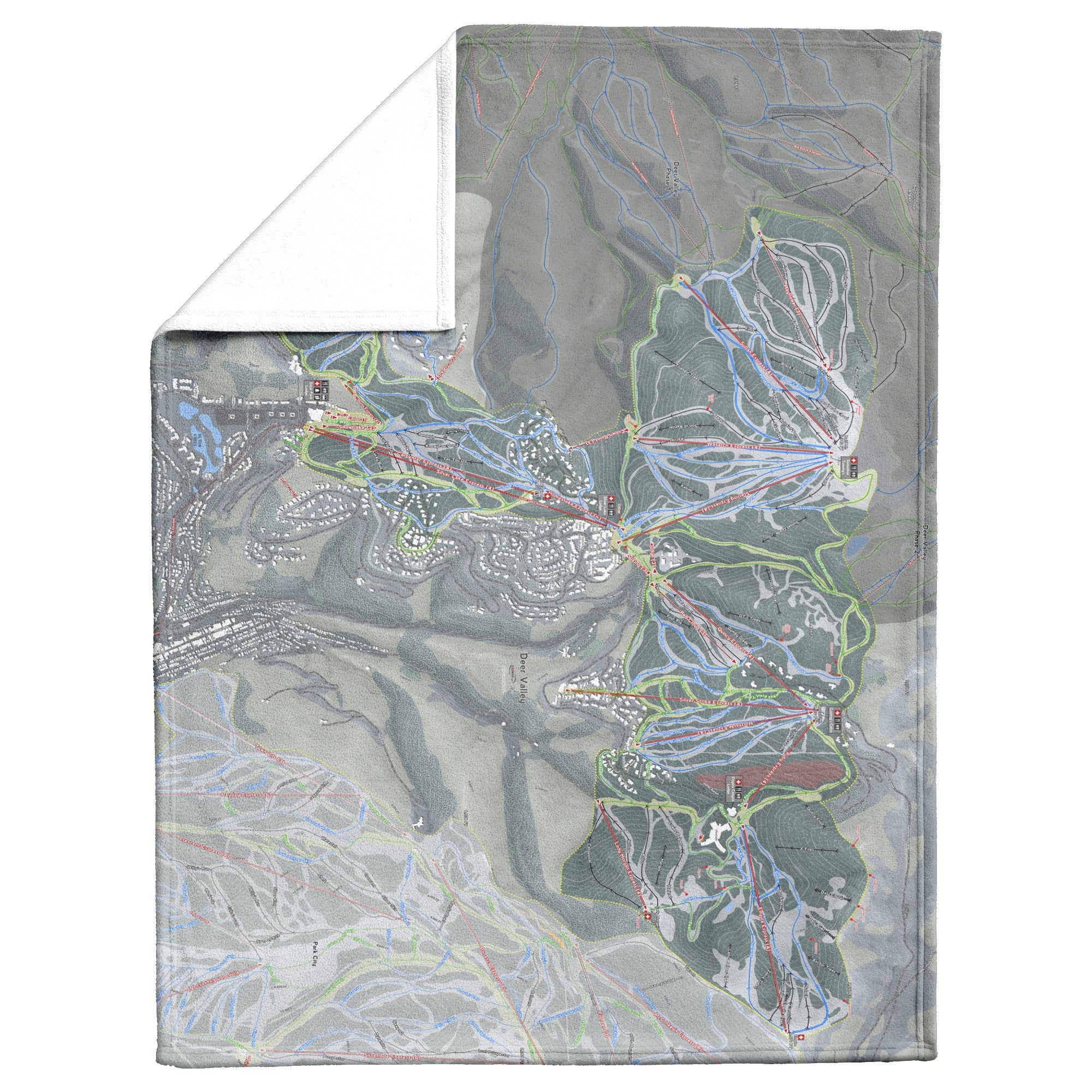 Deer Valley, Utah Ski Resort Map Blanket