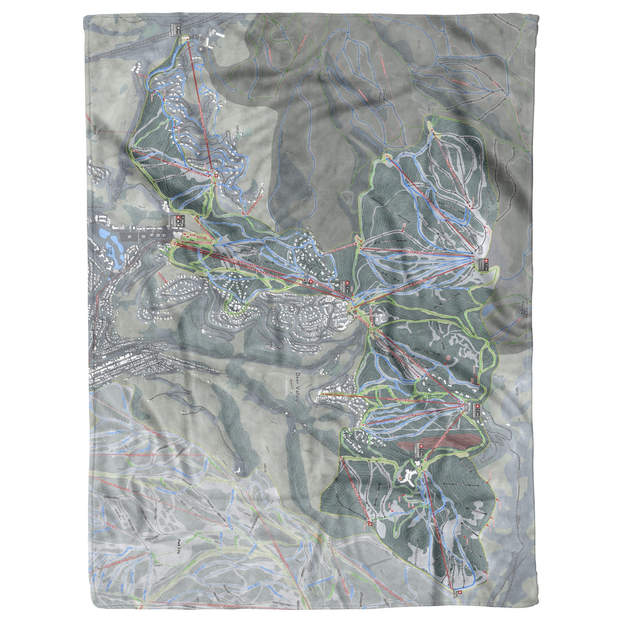 Deer Valley, Utah Ski Resort Map Blanket