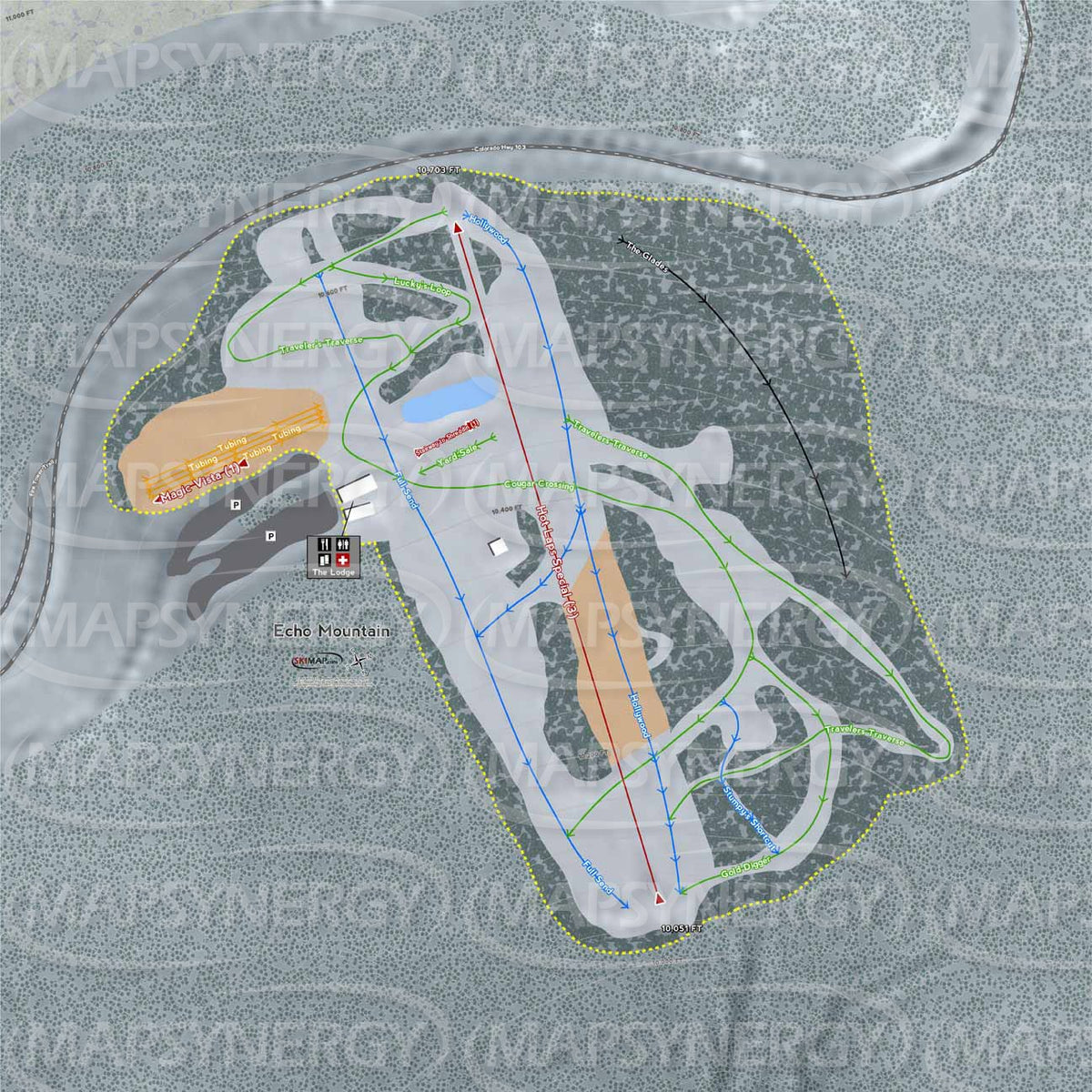Echo Mountain trail map