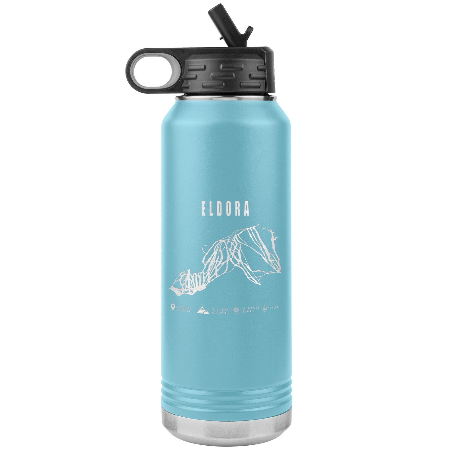 Eldora Colorado Ski Trail Map 32oz Water Bottle Tumbler