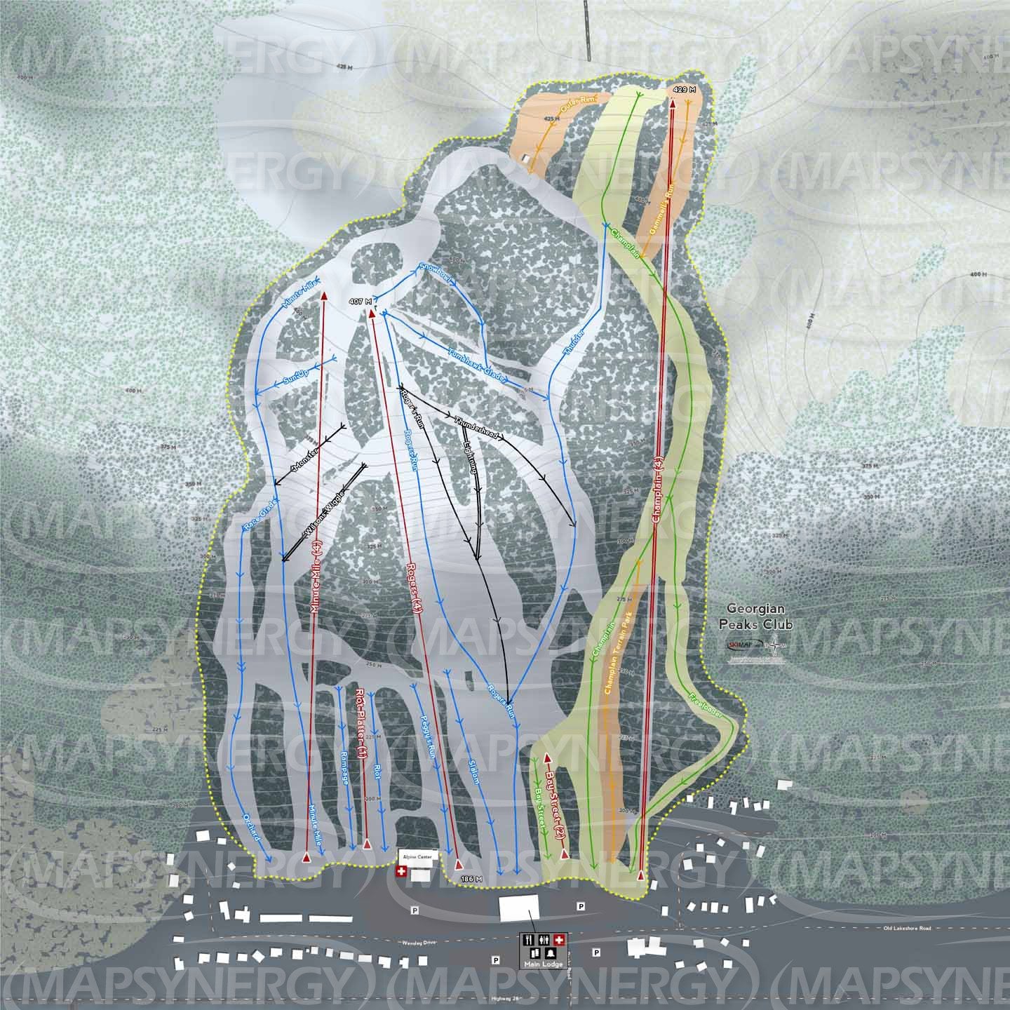 Georgian Peaks Club trail map