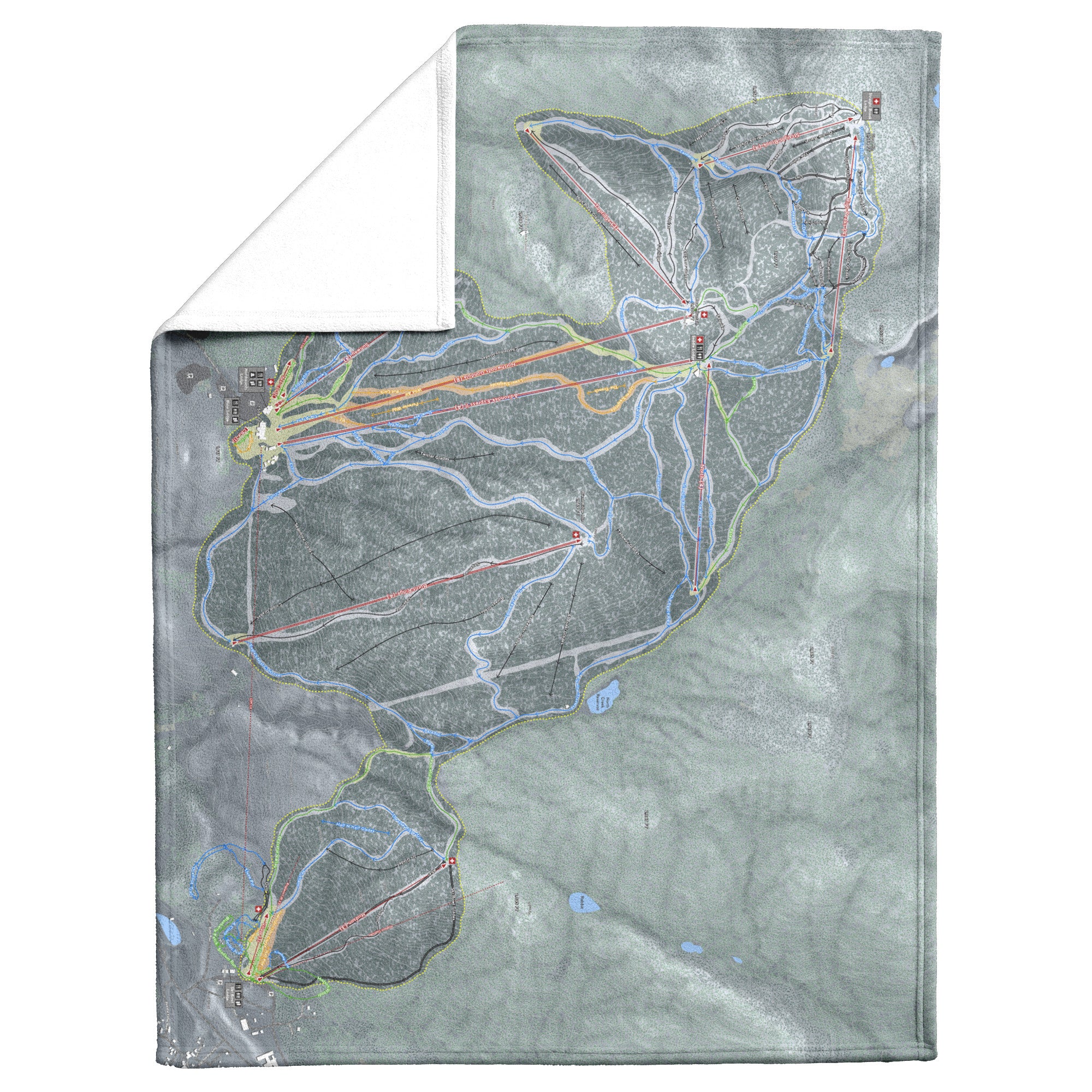 Gore Mountain, New York Ski Resort Map Blanket