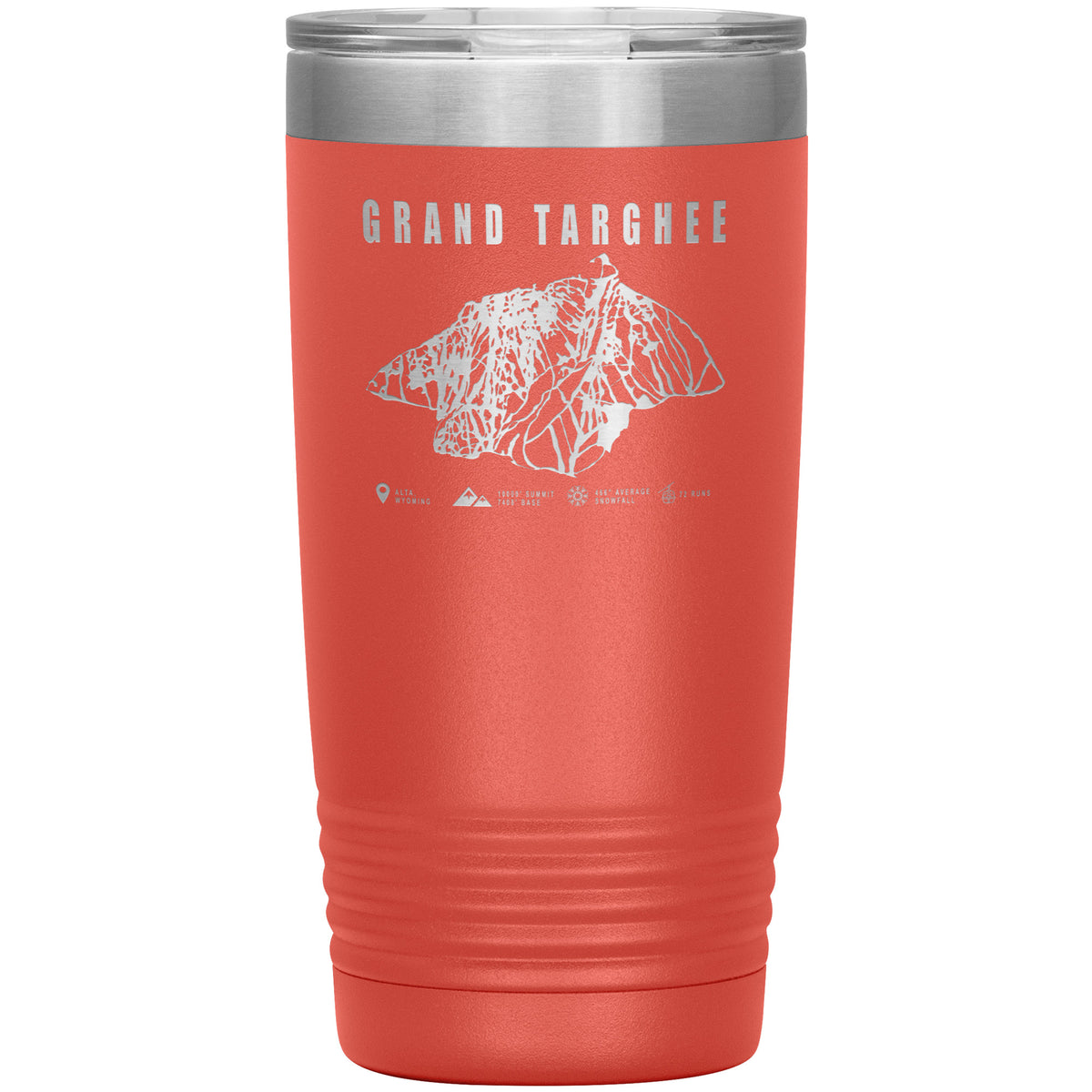 Grand Targhee Wyoming Ski Trail Map 20oz Tumbler