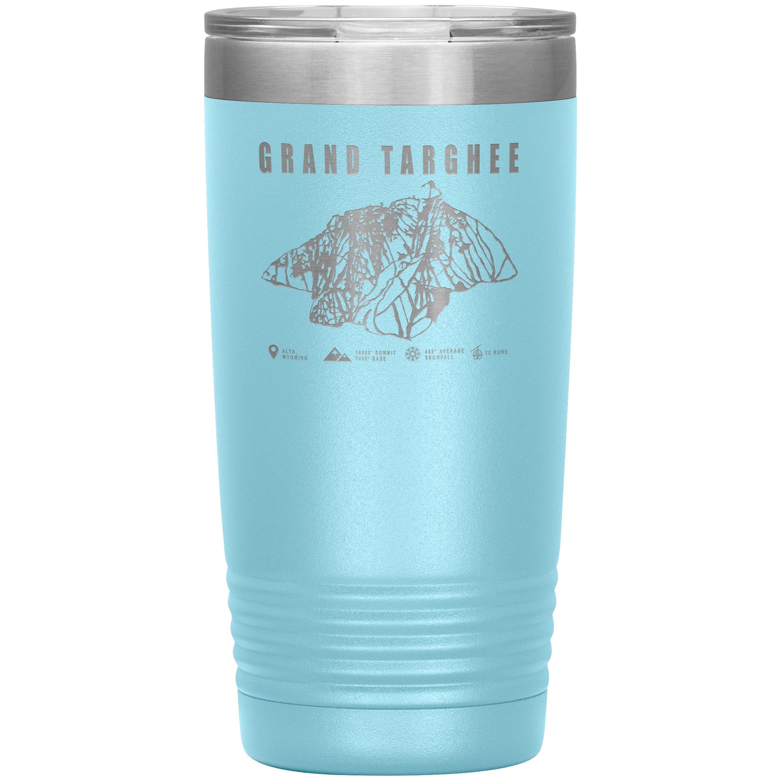 Grand Targhee Wyoming Ski Trail Map 20oz Tumbler