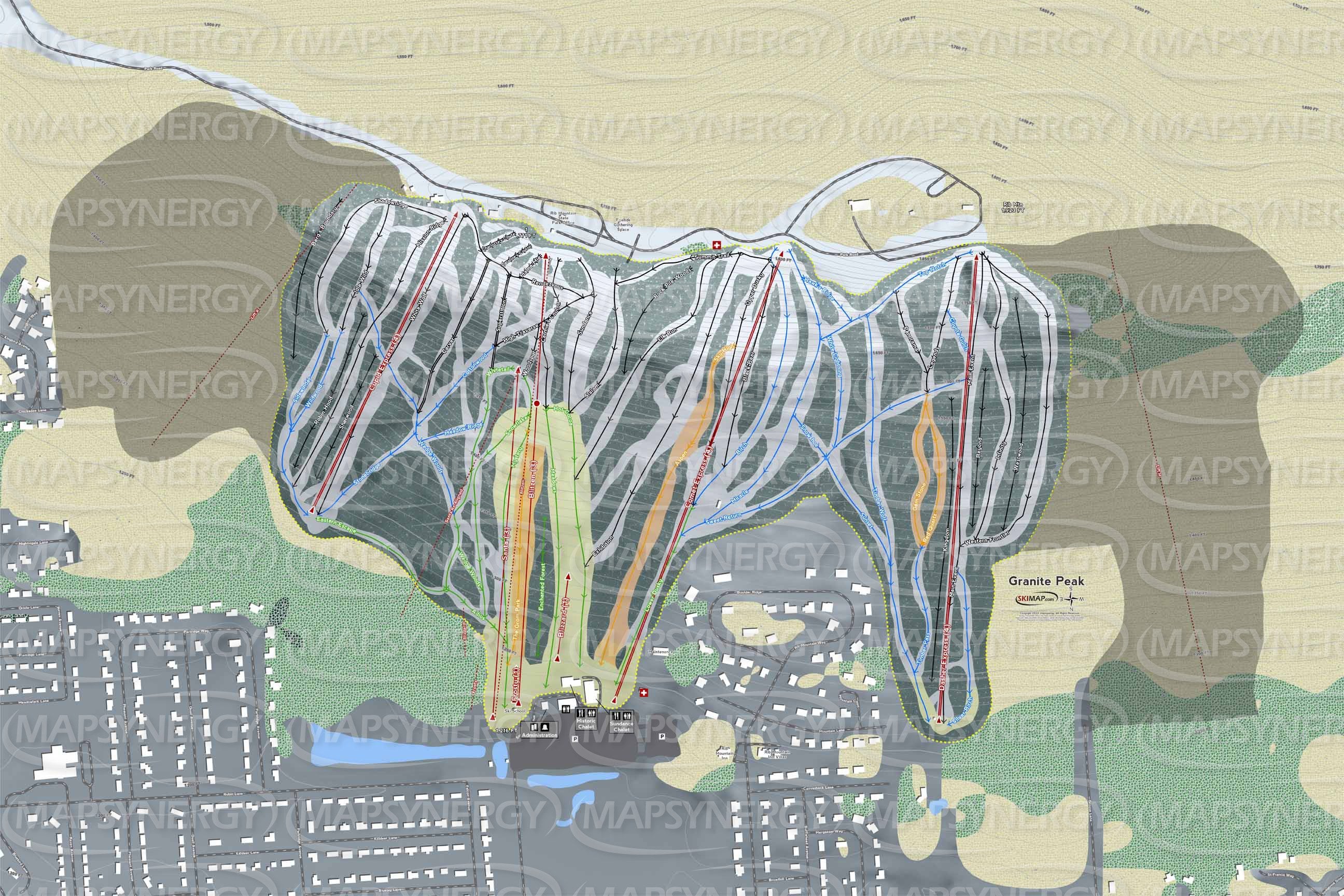 Granite Peak trail map