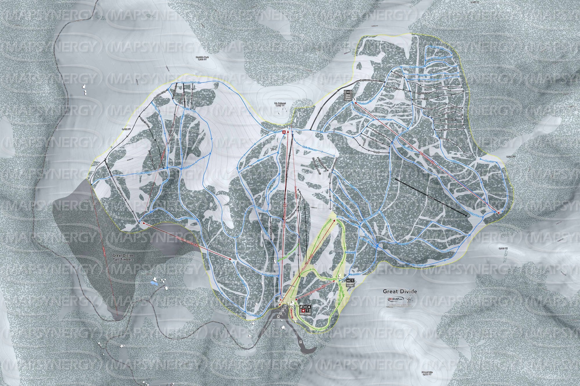 Great Divide trail map