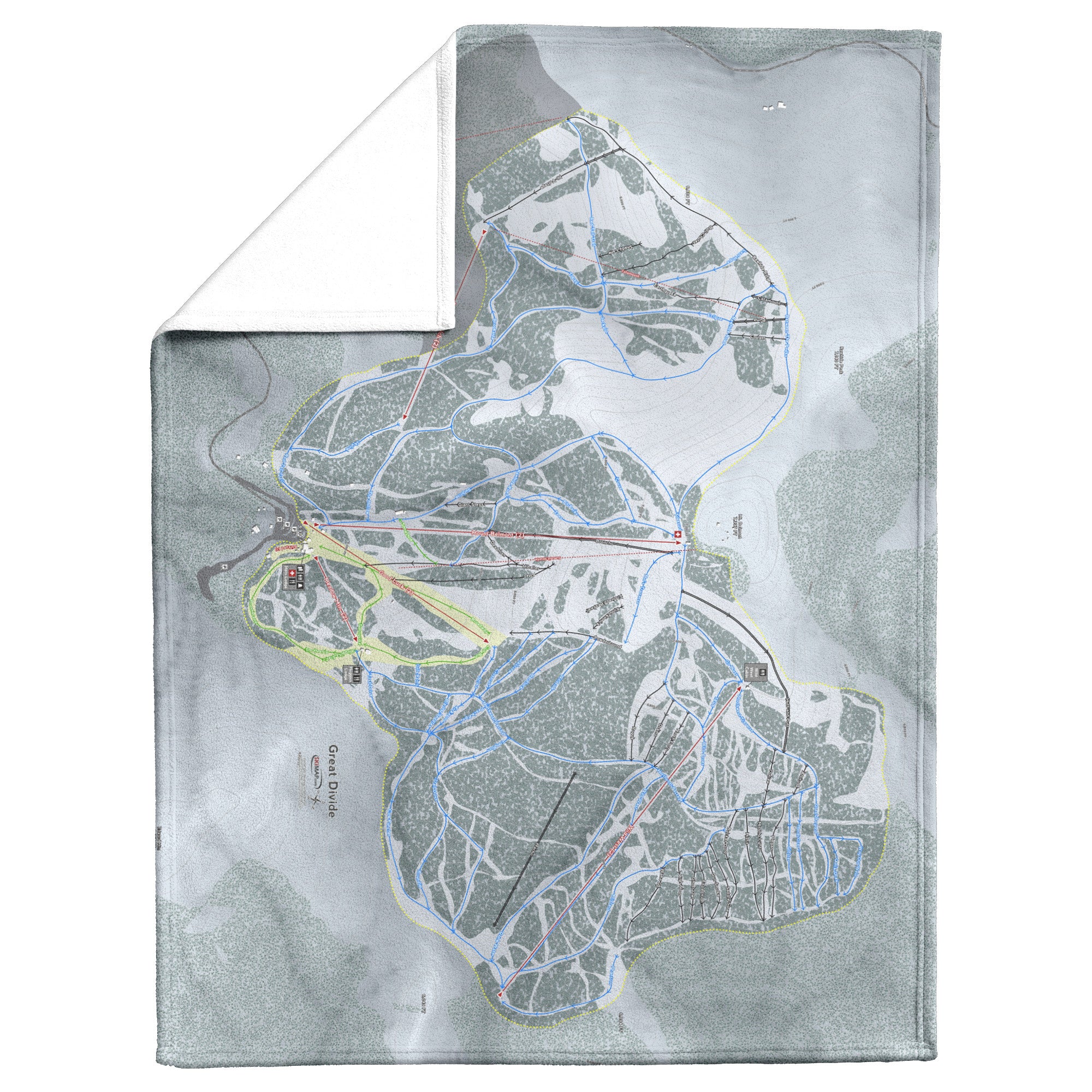 Great Divide, Montana Ski Resort  Map Blanket