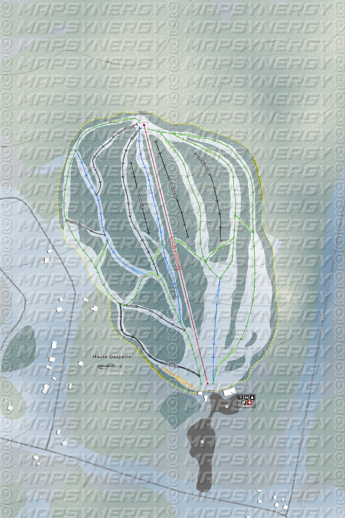 Haute Gaspesie trail map