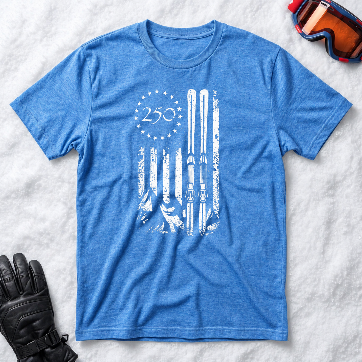 USA 250 Ski Flag – T-Shirt