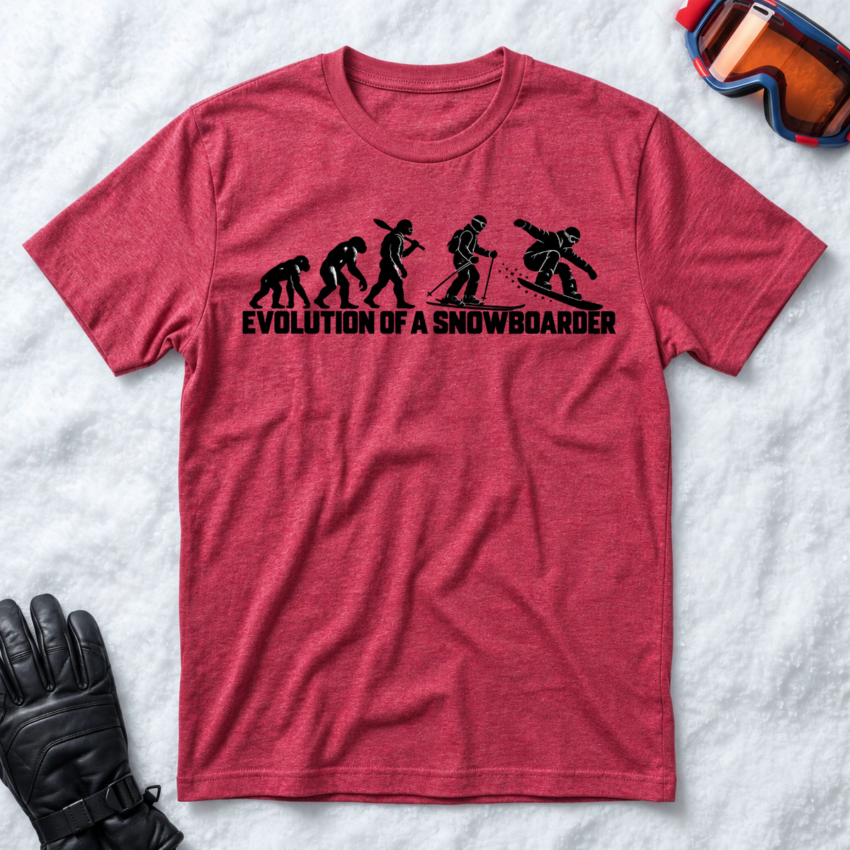 Evolution of Skiing and Snowboarding - T-Shirt