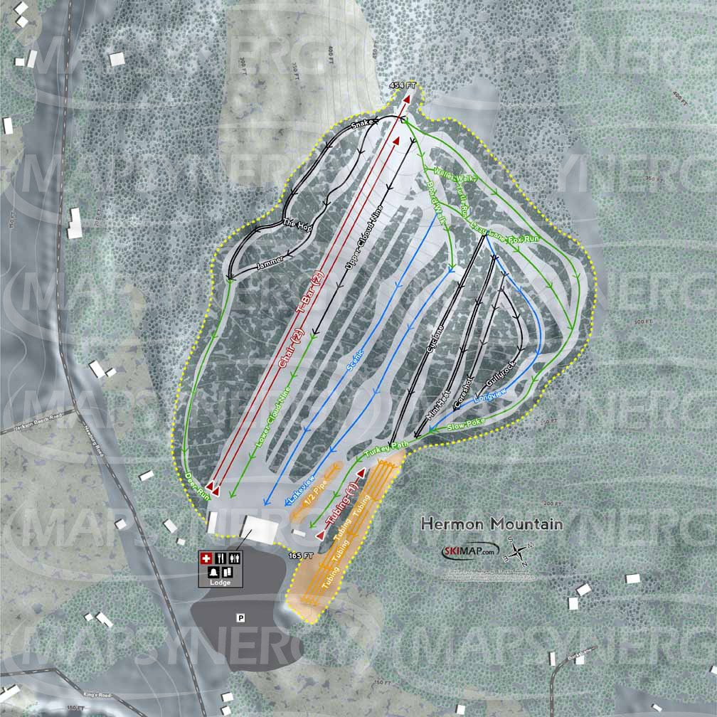 Hermon Mountain trail map
