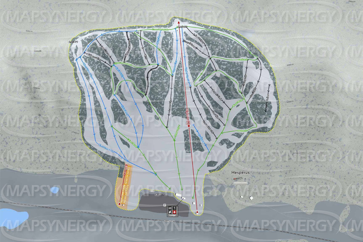 Hesperus trail map
