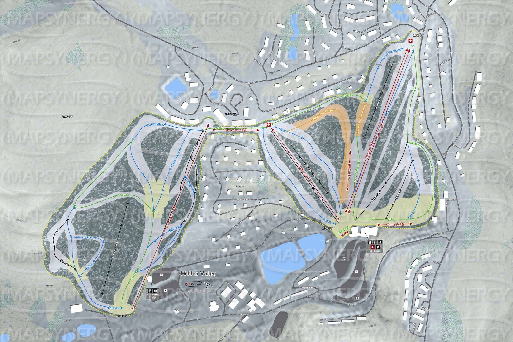 Hidden Valley trail map