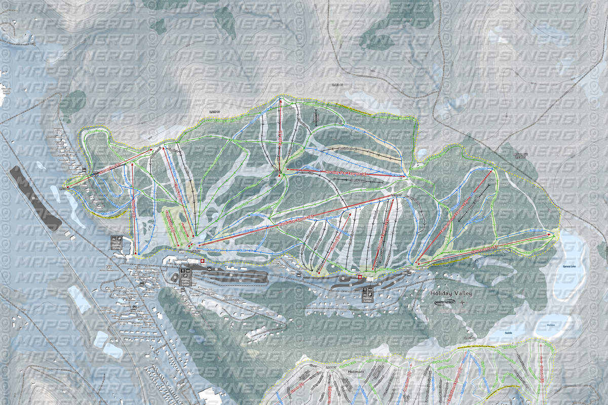 Holiday Valley Combo trail map
