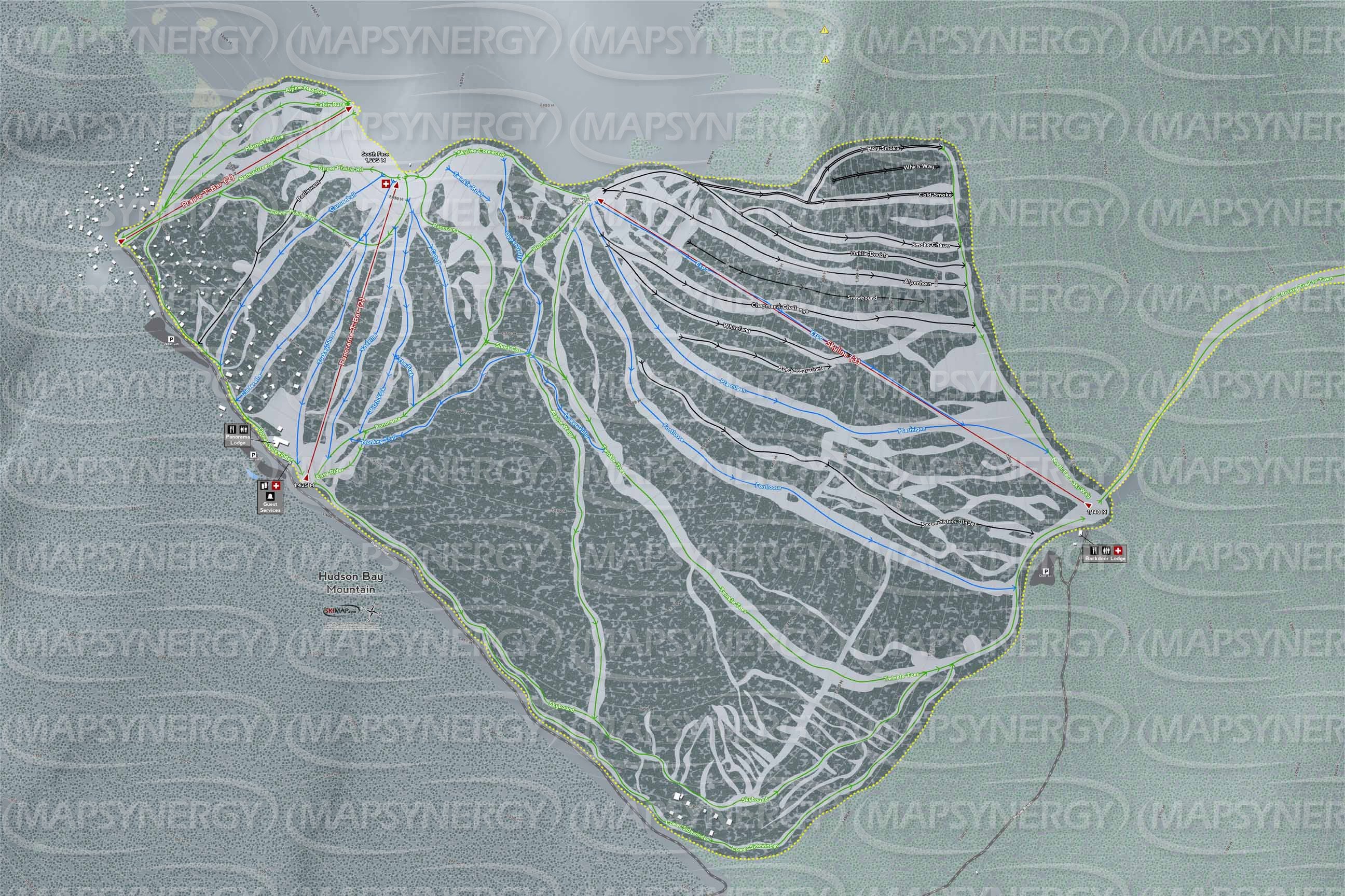Hudson Bay Mountain trail map