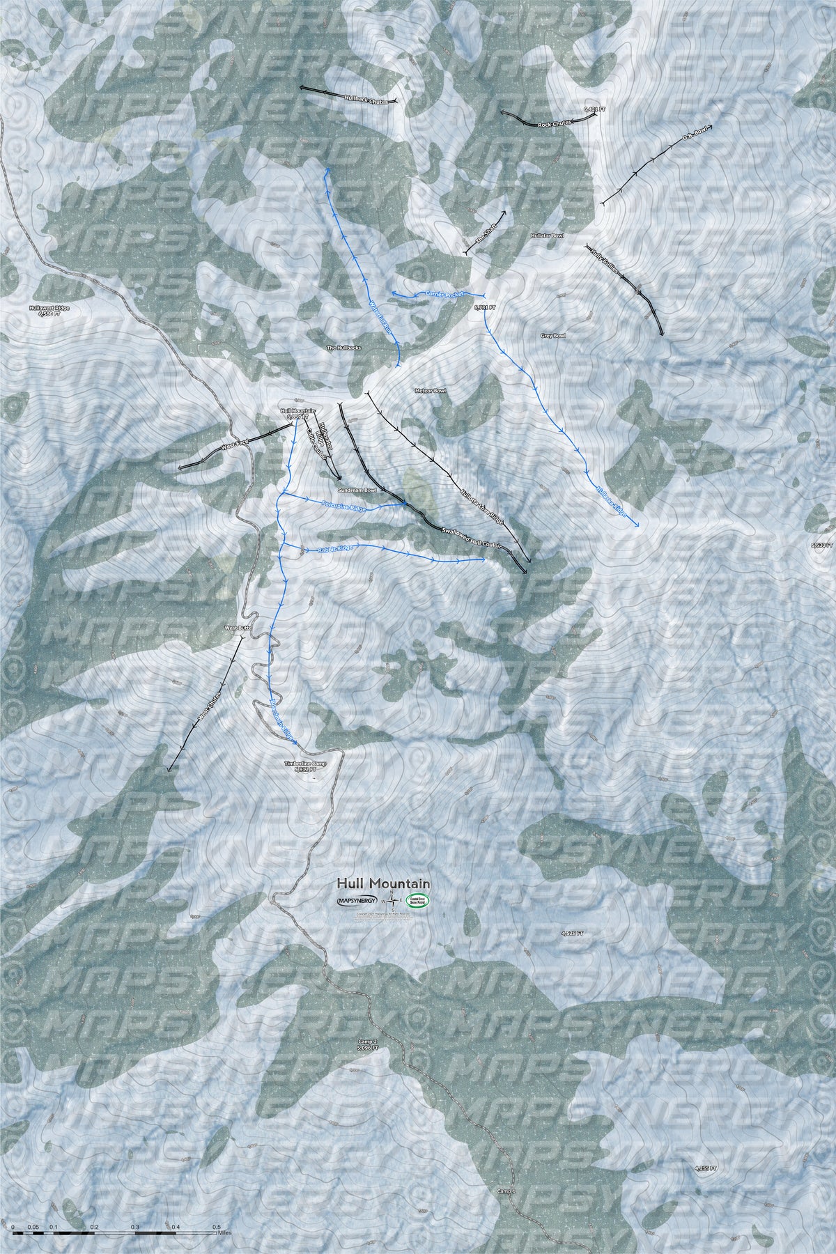 Hull Mountain trail map