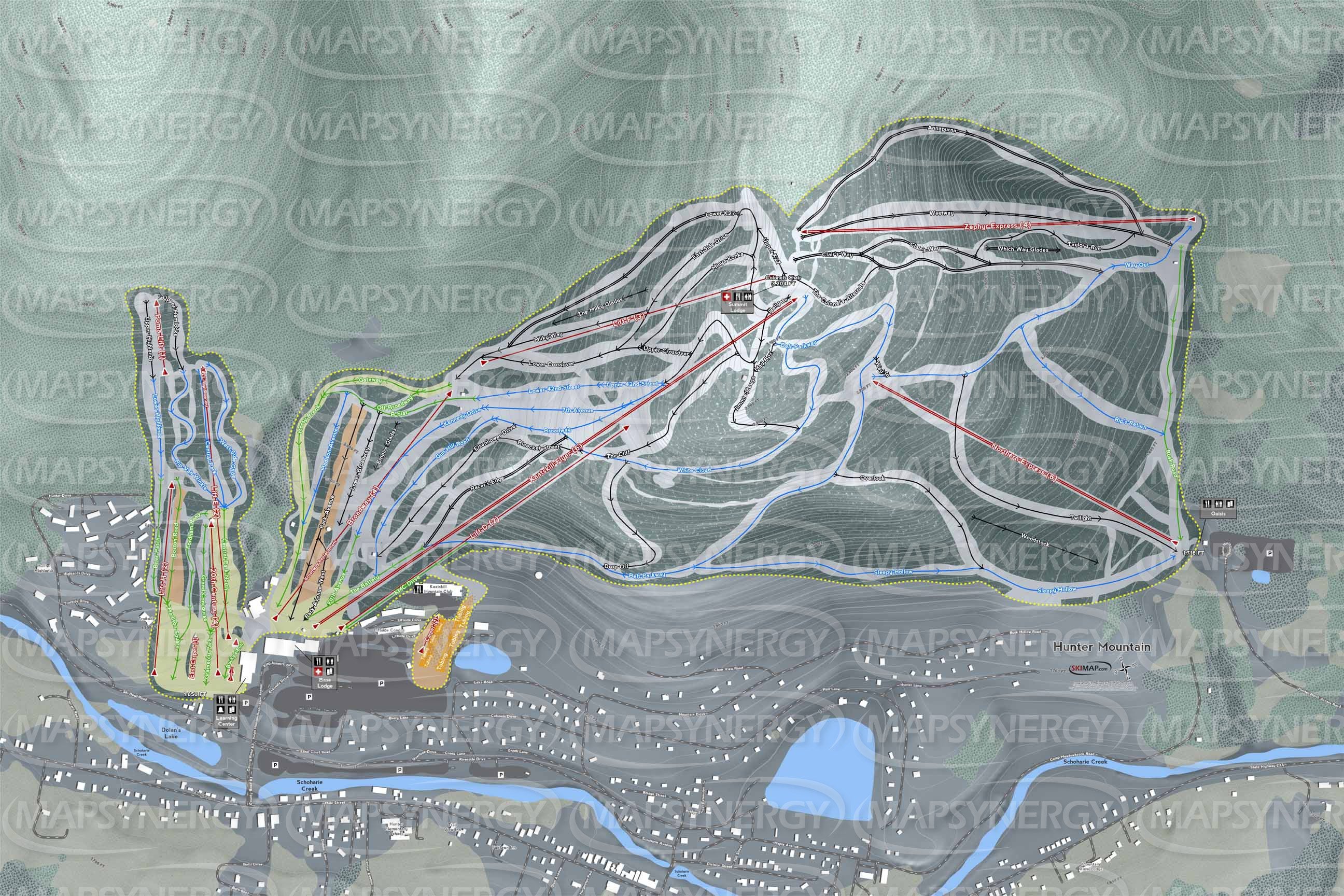 Hunter Mountain trail map