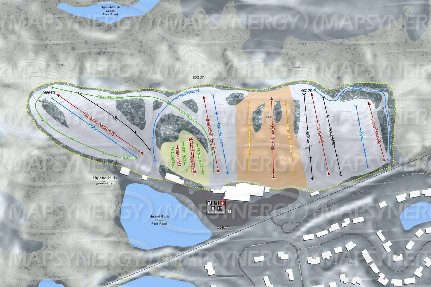 Hyland Hills trail map