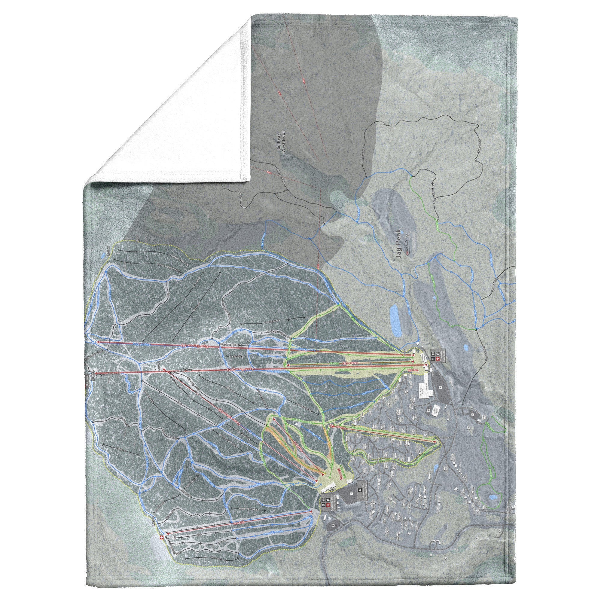 Jay Peak, Vermont Ski Resort Map Blanket