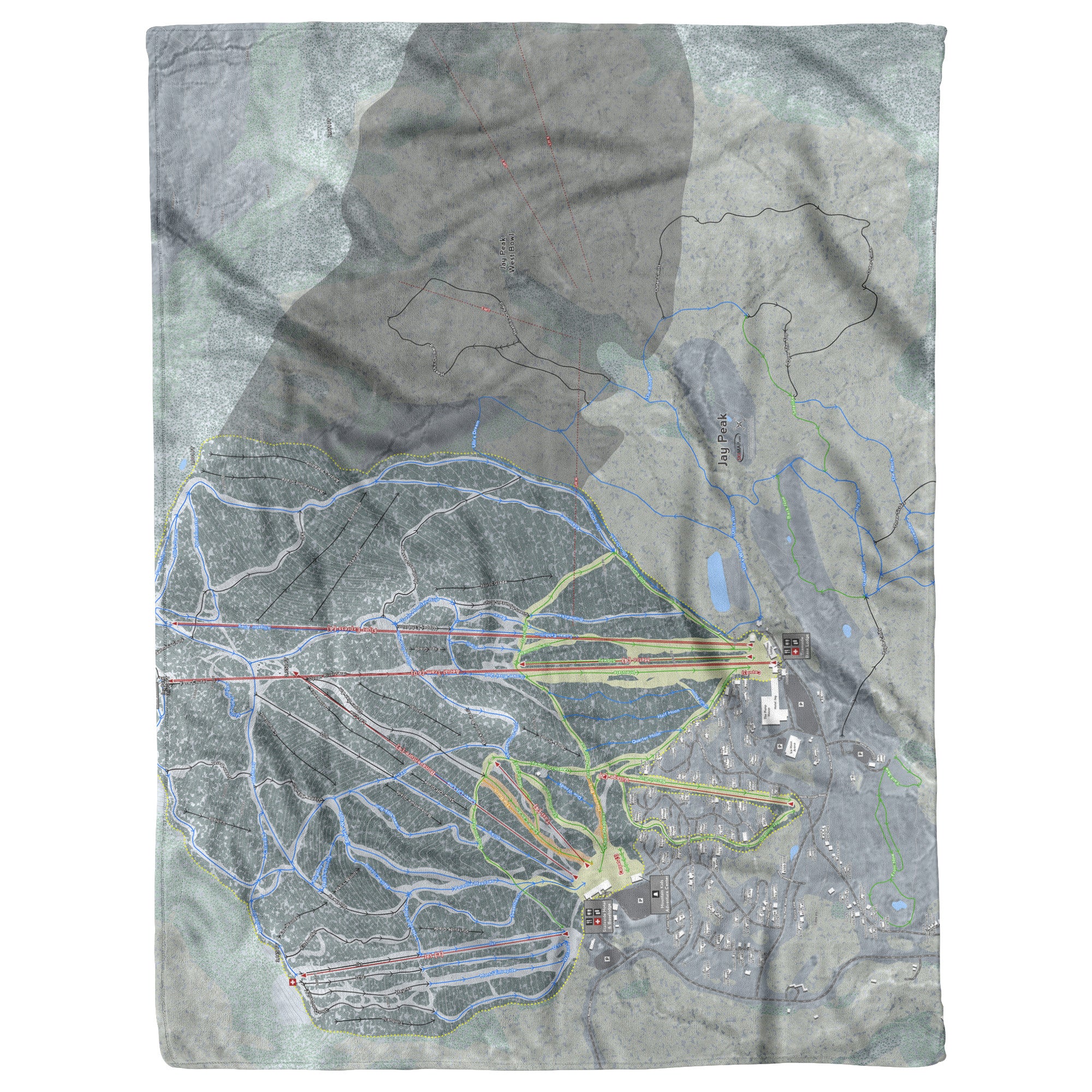 Jay Peak, Vermont Ski Resort Map Blanket