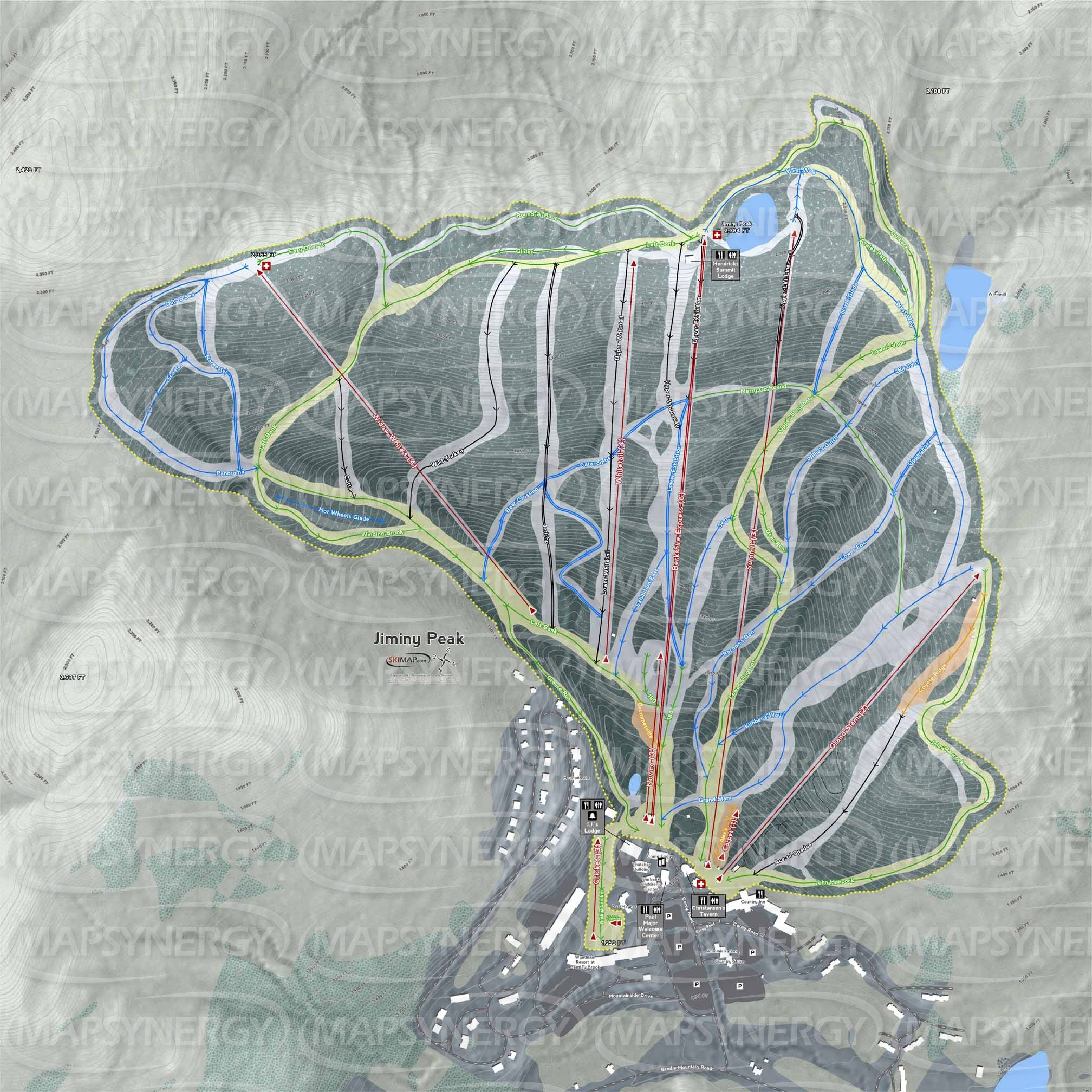 Jiminy Peak trail map