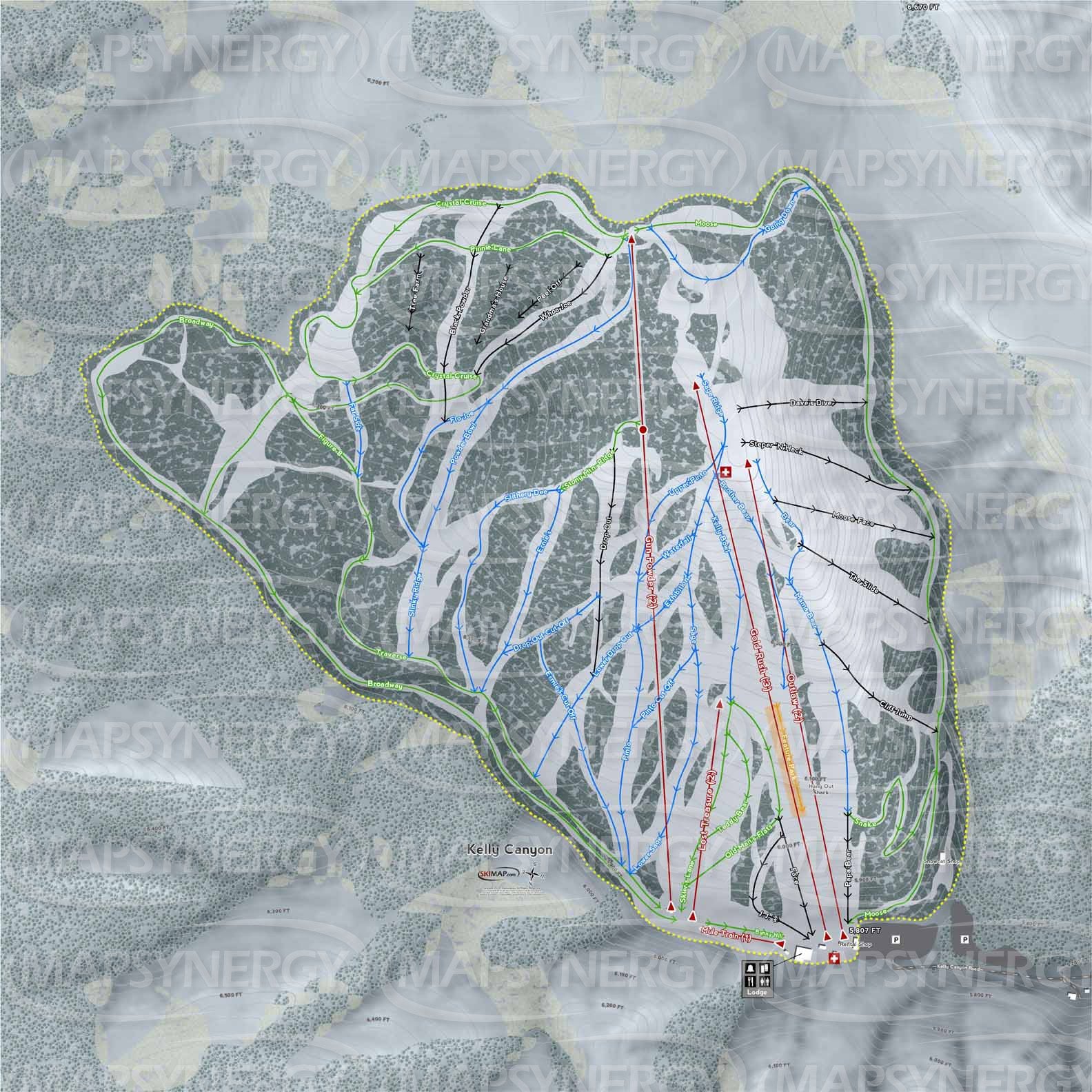 Kelly Canyon trail map