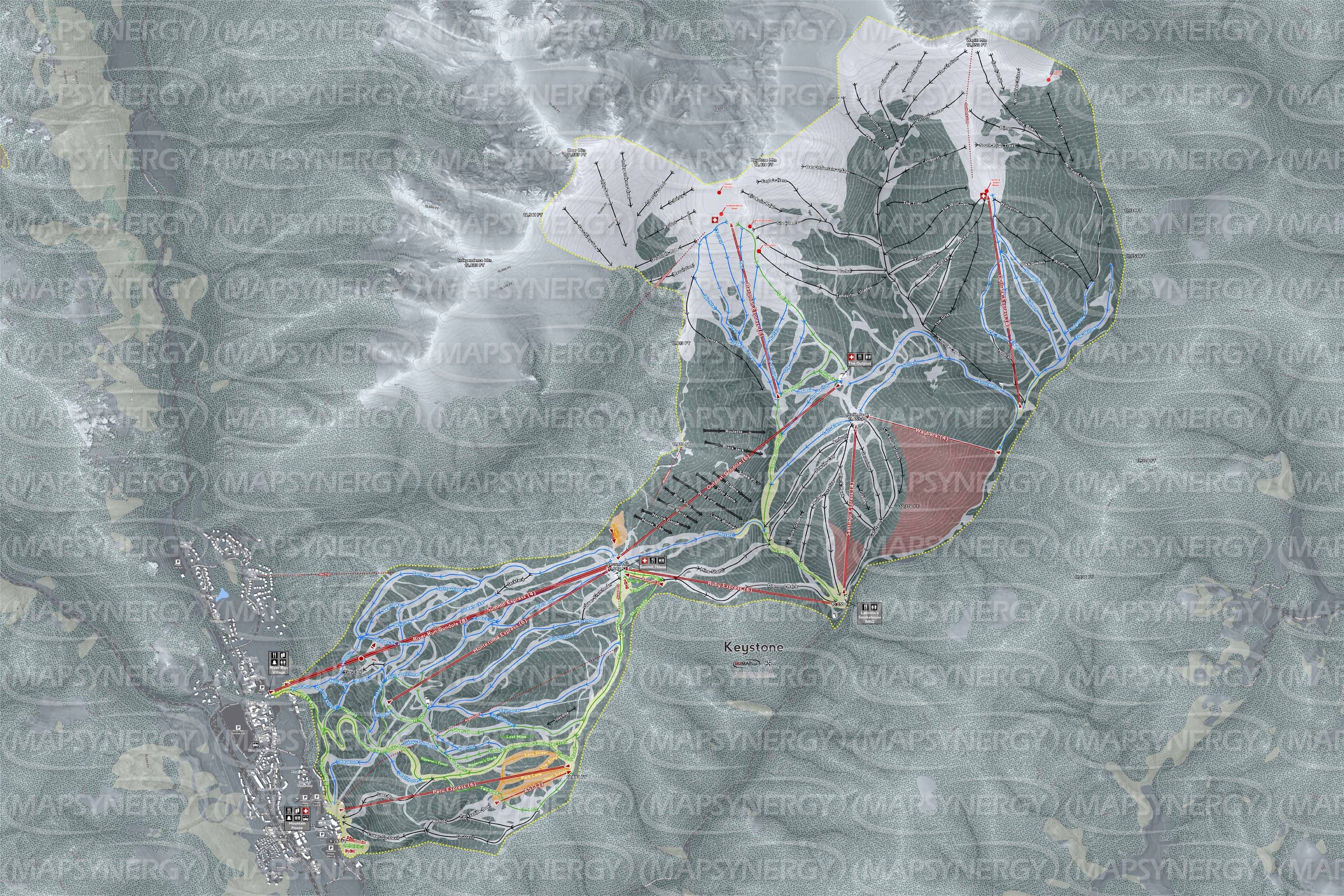 Keystone trail map