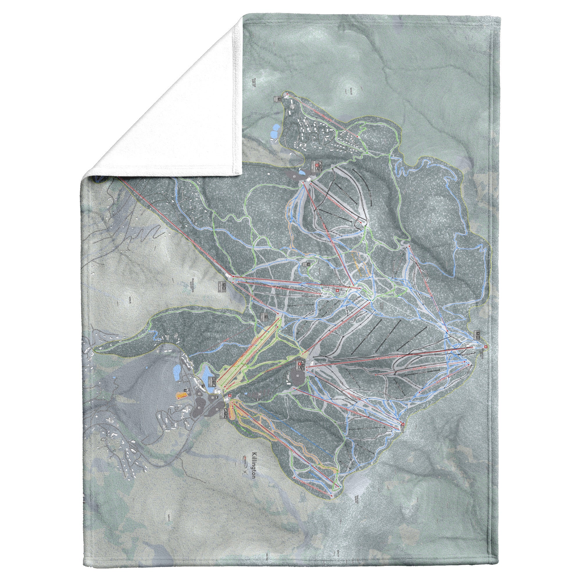 Killington, Vermont Ski Resort Map Blanket