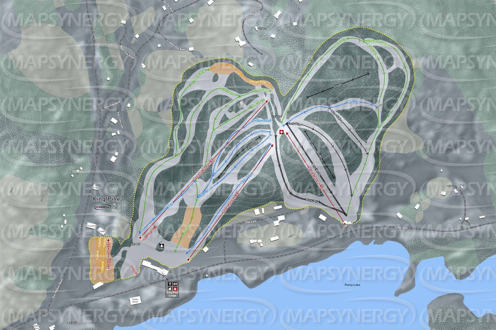 King Pine trail map