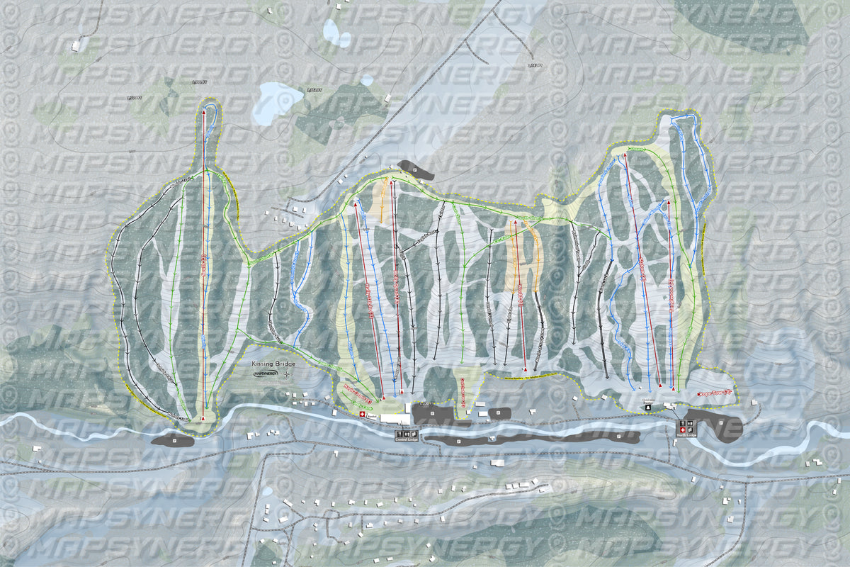 Kissing Bridge trail map