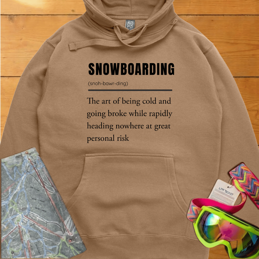 Snowboarding Definition Hoodie – for Snowboard lovers