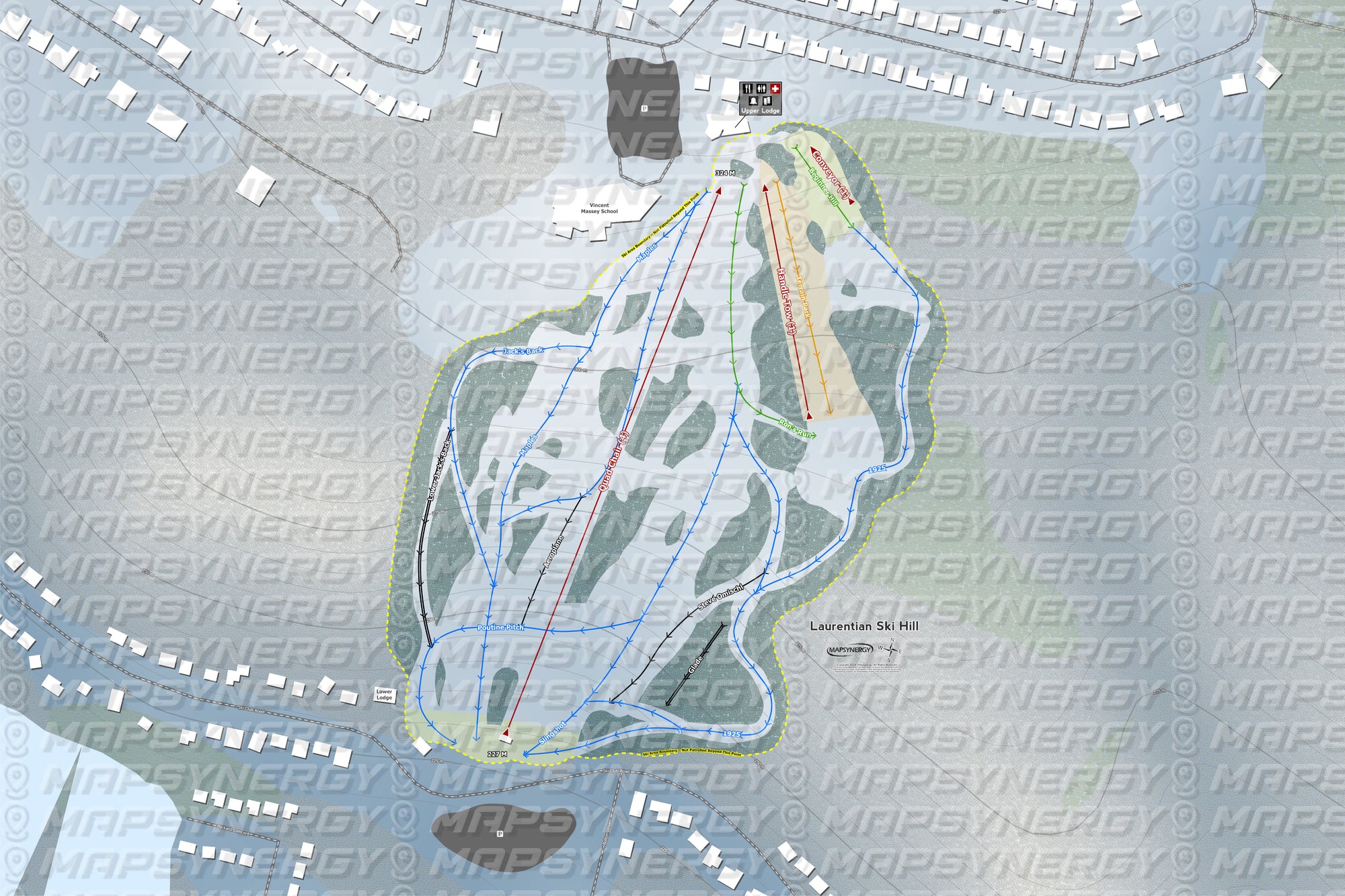 Laurentian Ski Hill trail map