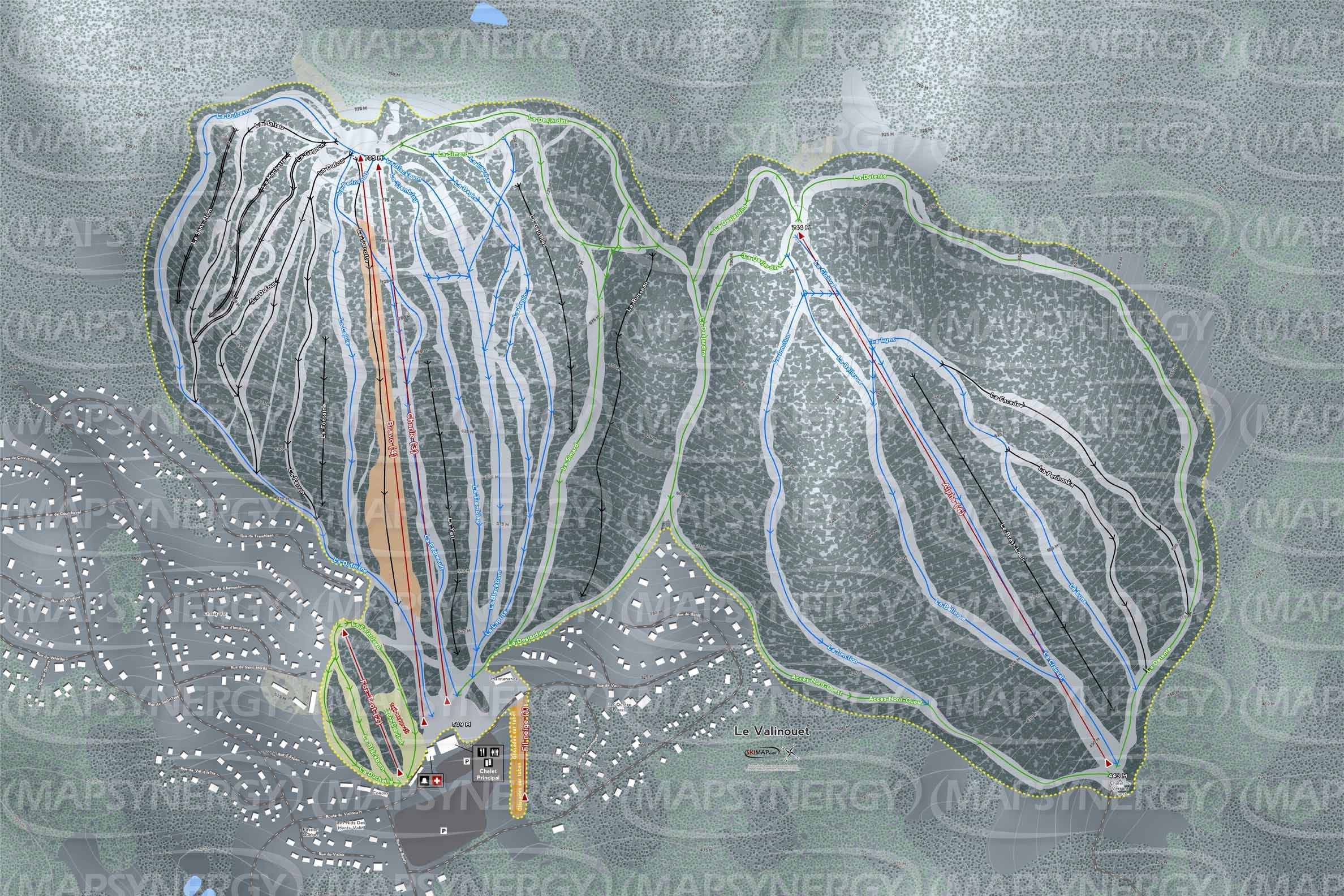 Le Valinouet trail map